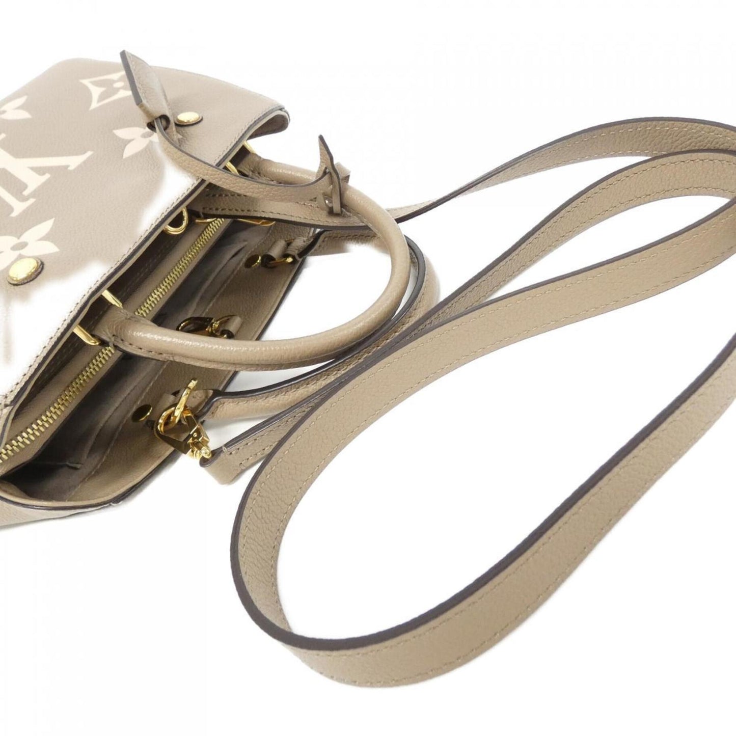 Louis Vuitton Tourterelle Leather Handbag Shoulder Bag