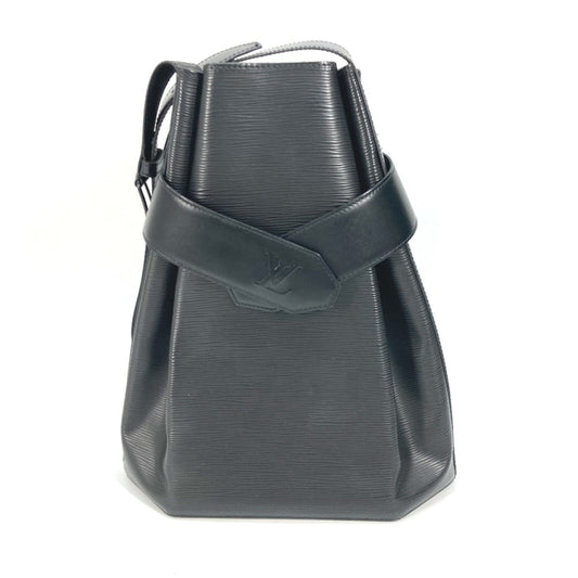 Louis Vuitton Black Leather Shoulder Bag ()
