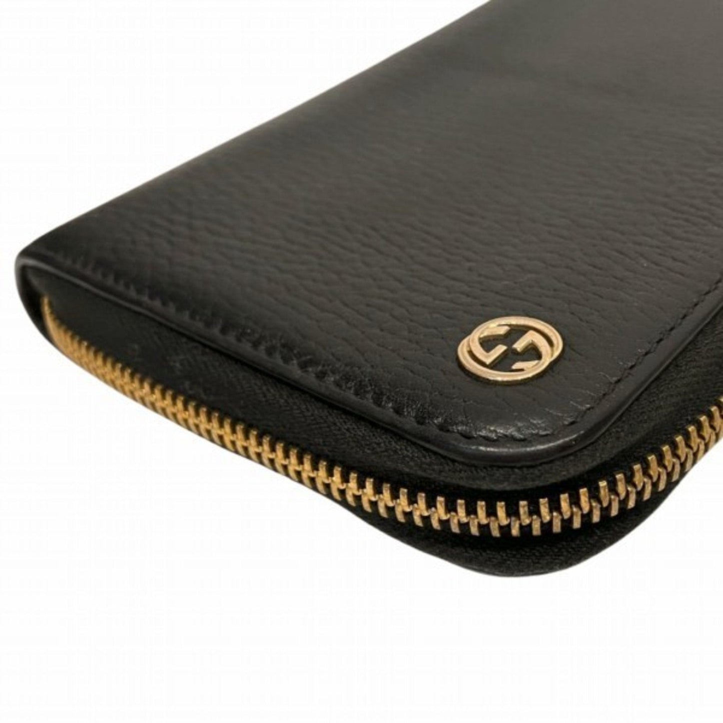Gucci Black Leather Long Wallet (Bi-Fold)