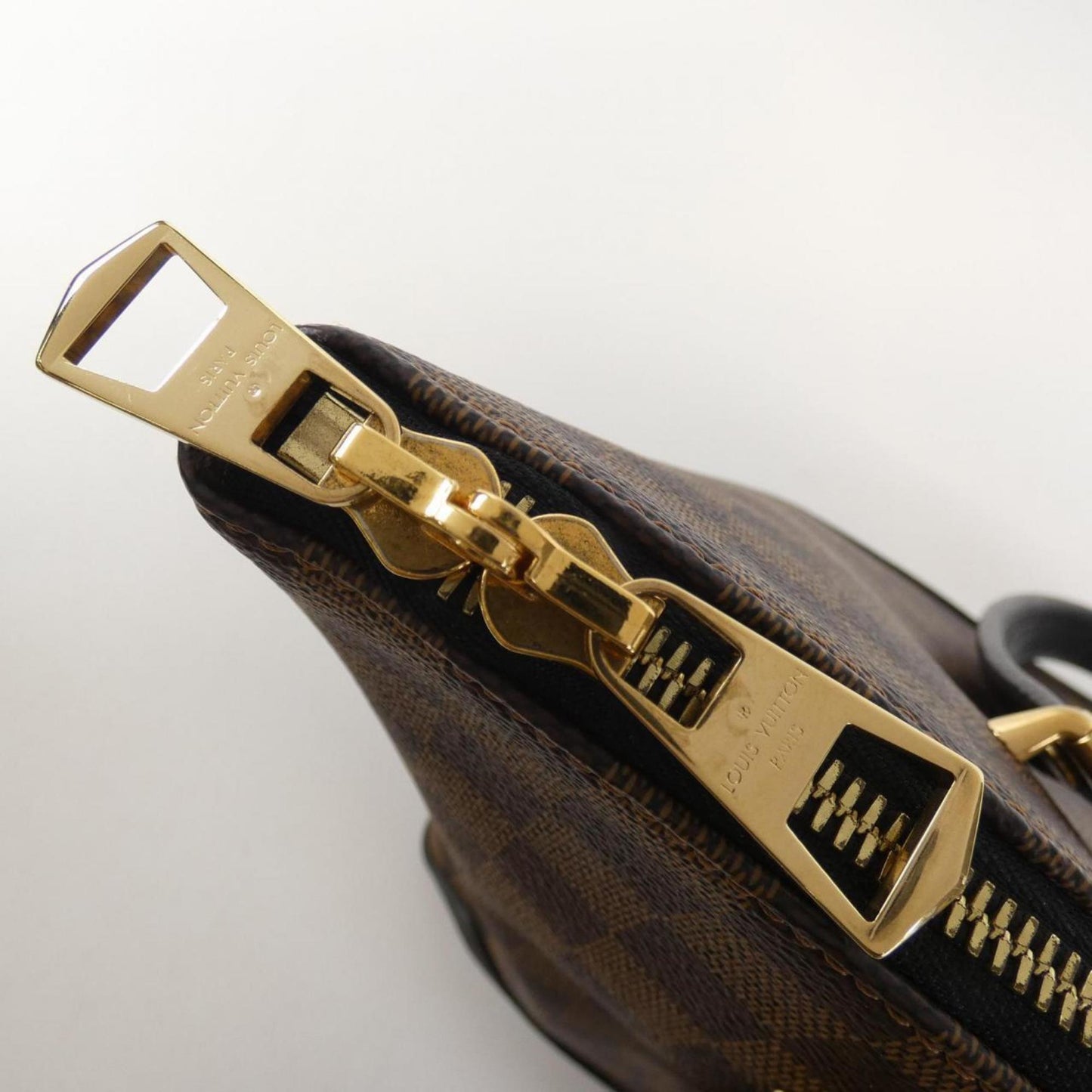 Louis Vuitton Black Ebene Coated Canvas Leather Handbag Shoulder Bag