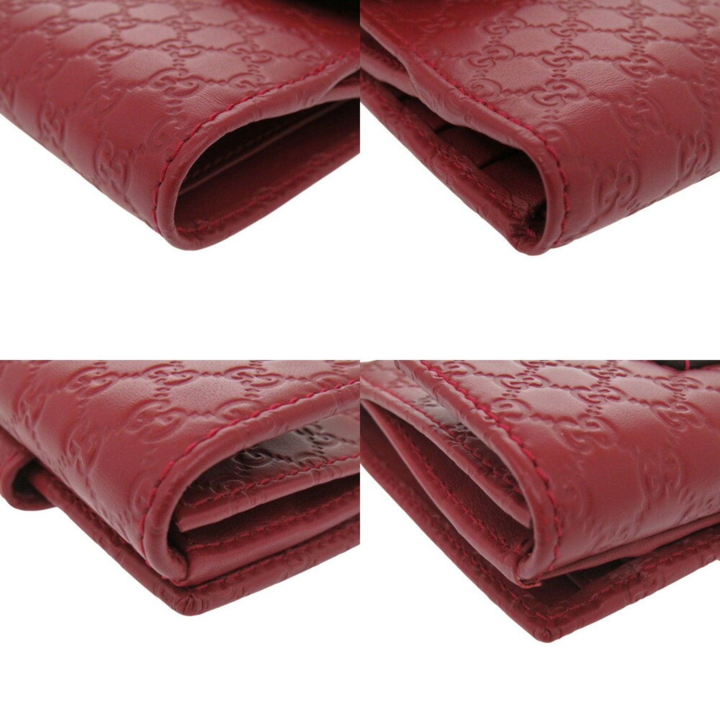 Gucci Red Color Leather Wallet (Bi-Fold)