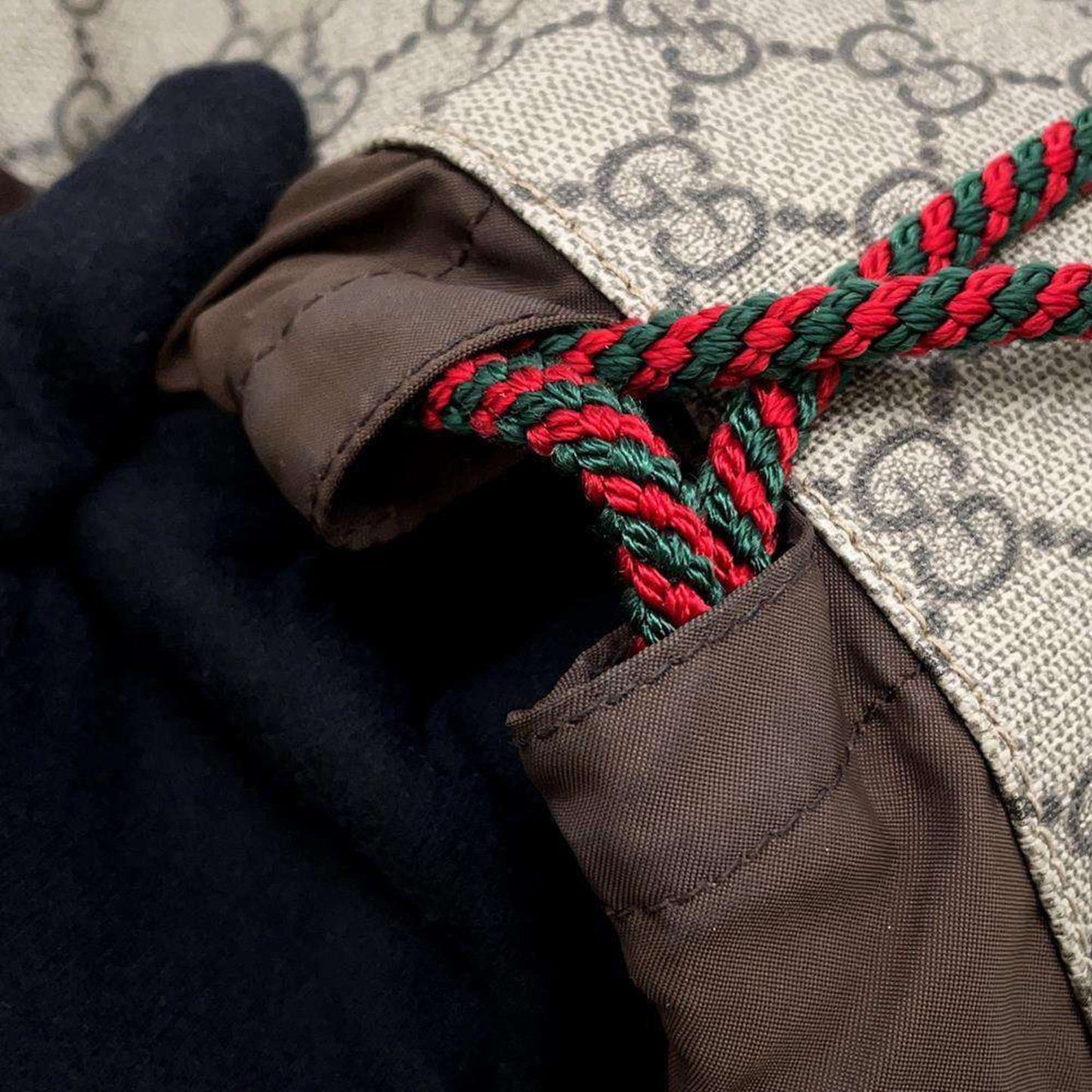 Gucci Beige Brown Gg Supreme Backpack