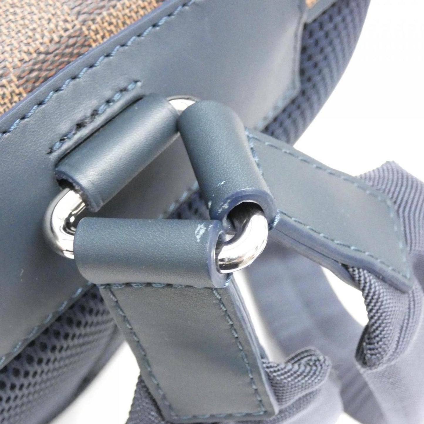 Louis Vuitton Blue Brown Ebene Coated Canvas Backpack