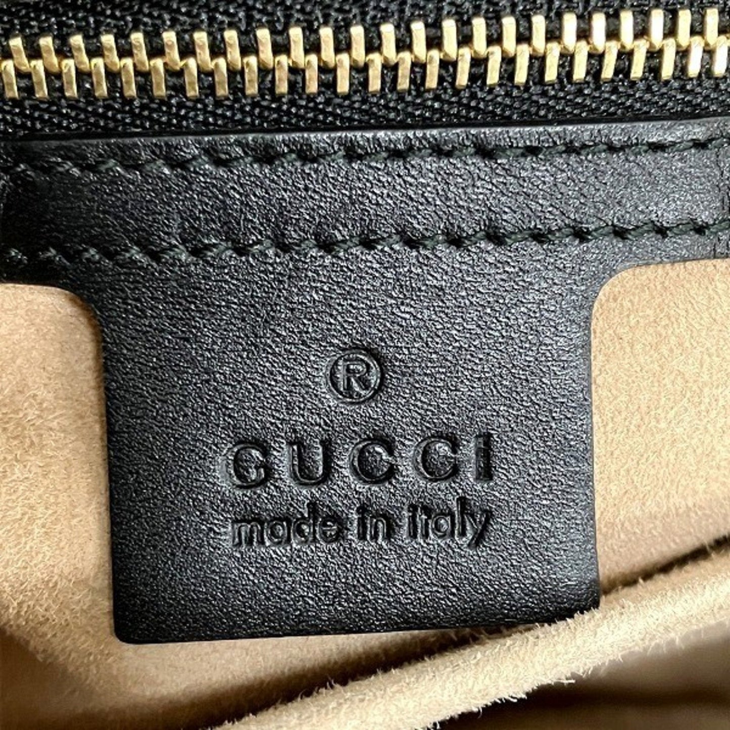 Gucci Sherry Line Black Leather Handbag Shoulder Bag