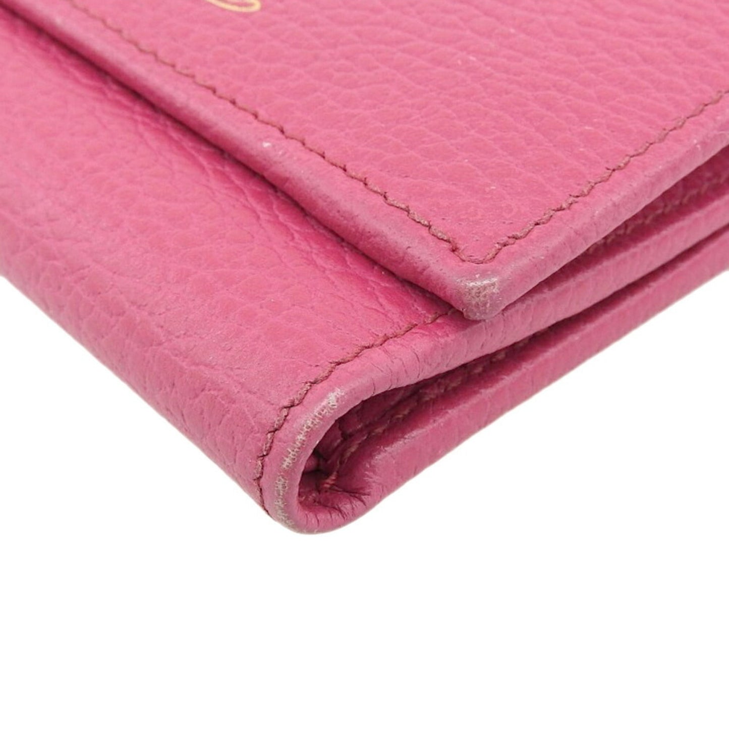 Gucci Pink Leather Wallet (Tri-Fold)