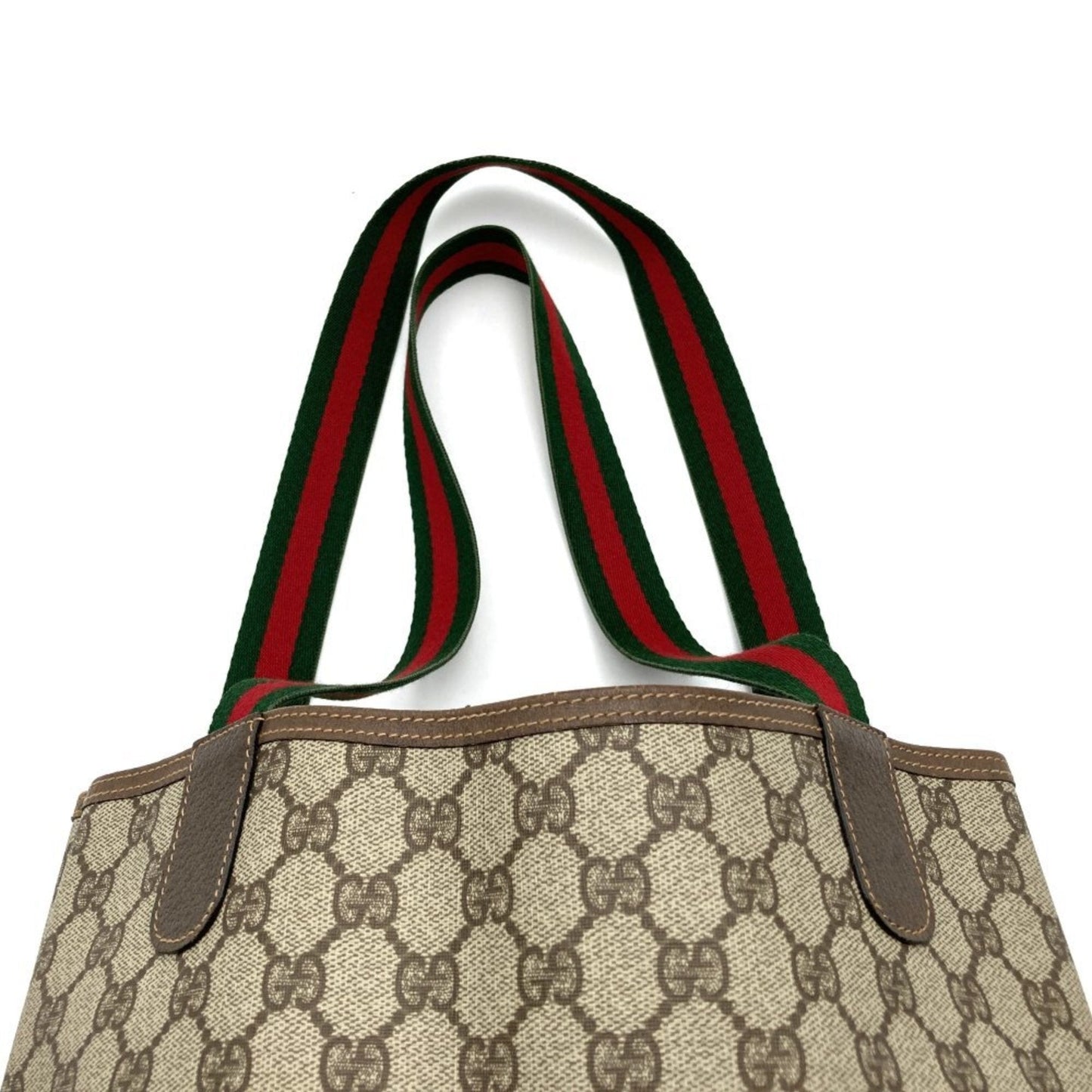 Gucci Sherry Line Brown Gg Supreme Leather Tote Bag