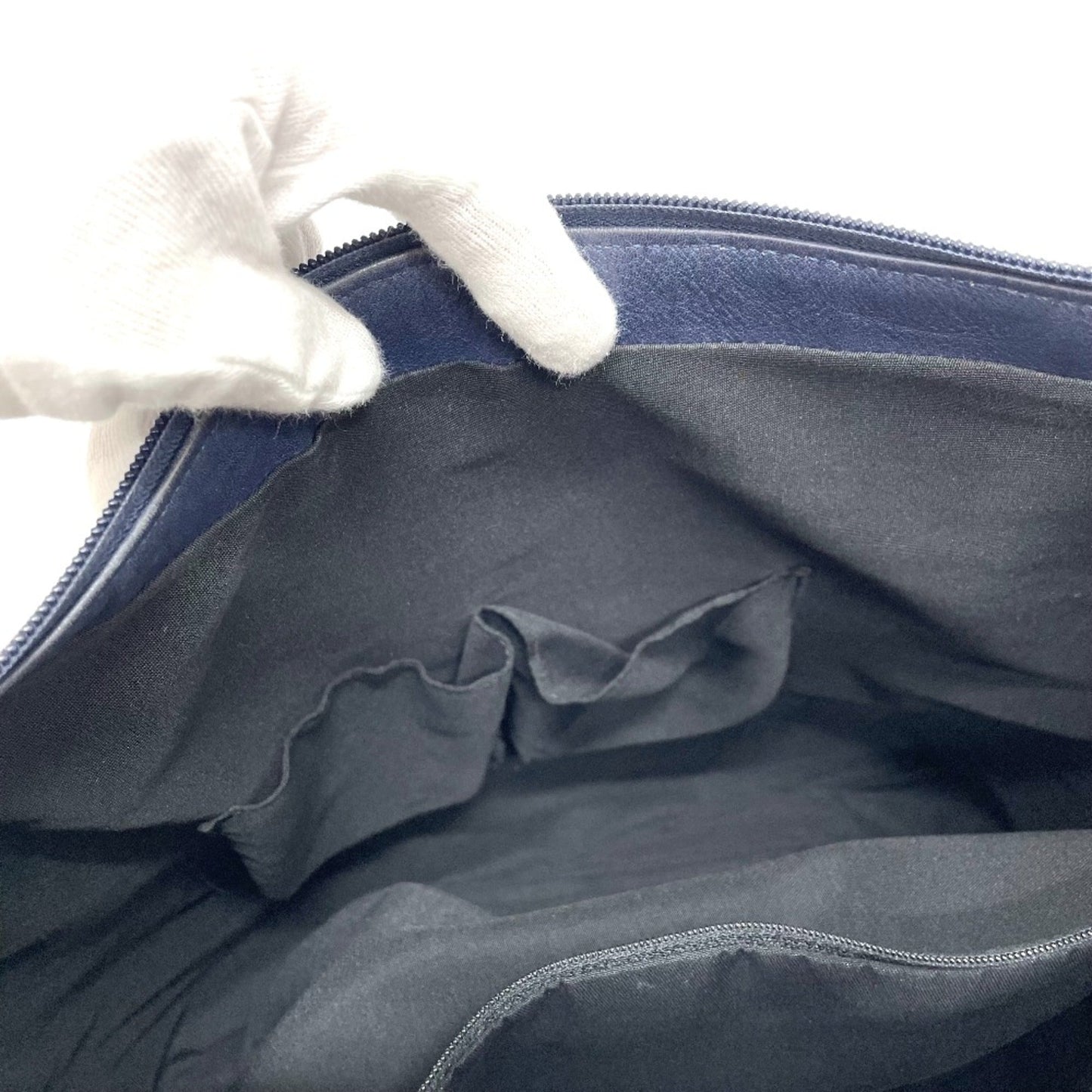 Gucci Navy Leather Shoulder Bag