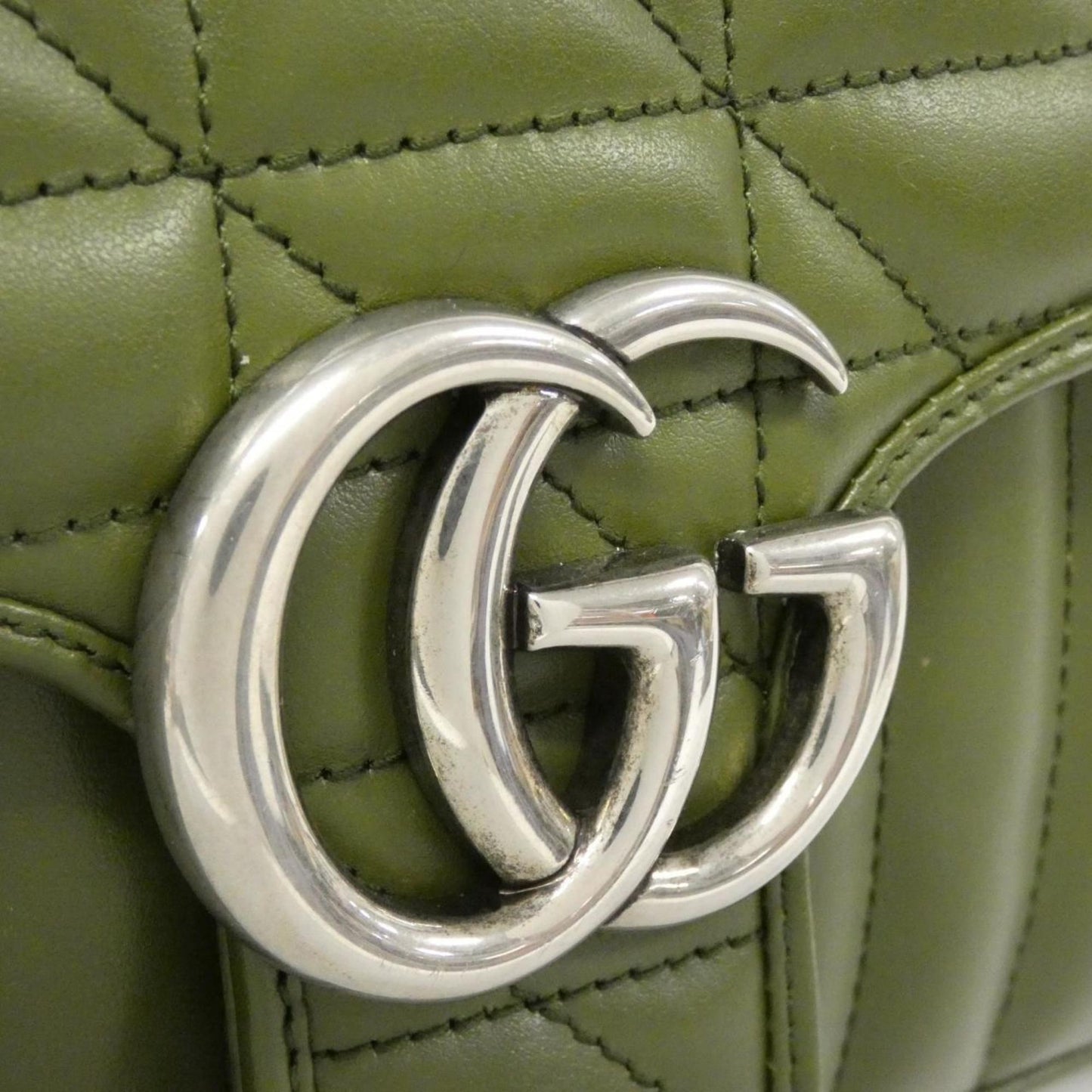 Gucci Green Leather Shoulder Bag
