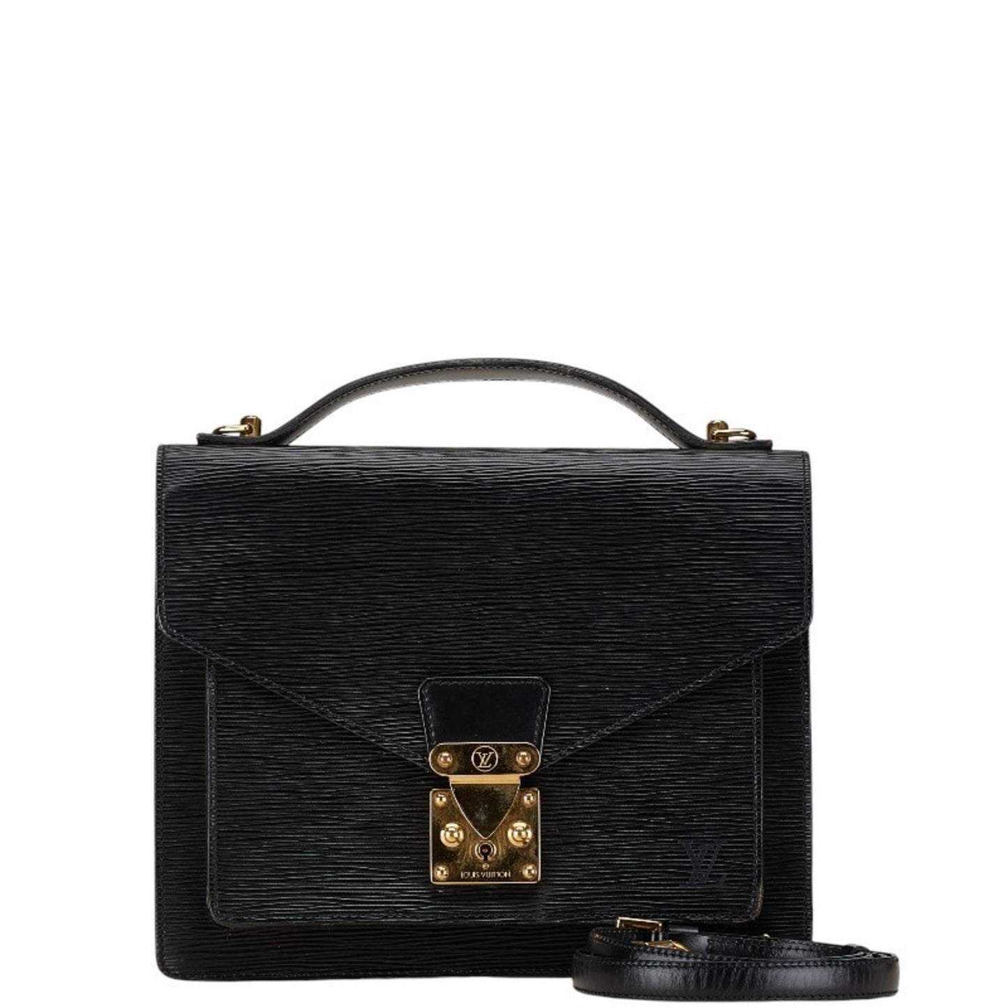 Louis Vuitton Black Noir Epi Leather Handbag Shoulder Bag