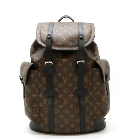 Louis Vuitton Black Pvc Leather Backpack Shoulder Bag ()