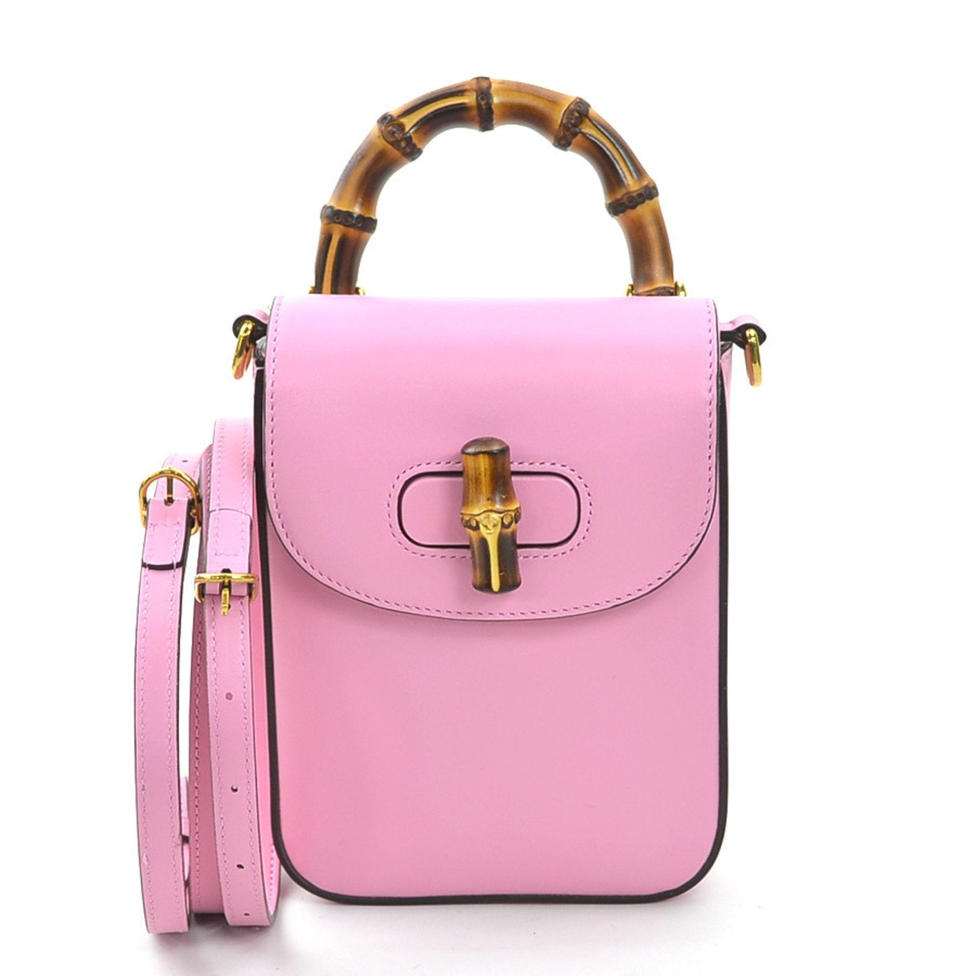 Gucci Pink Leather Shoulder Bag ()