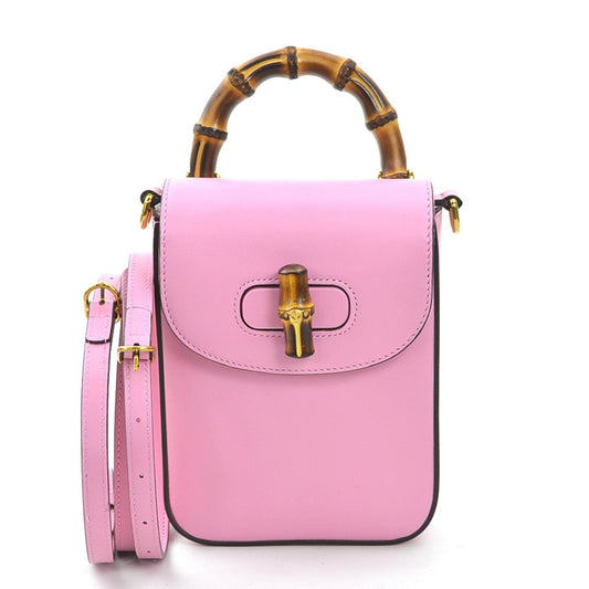 Gucci Pink Leather Shoulder Bag ()
