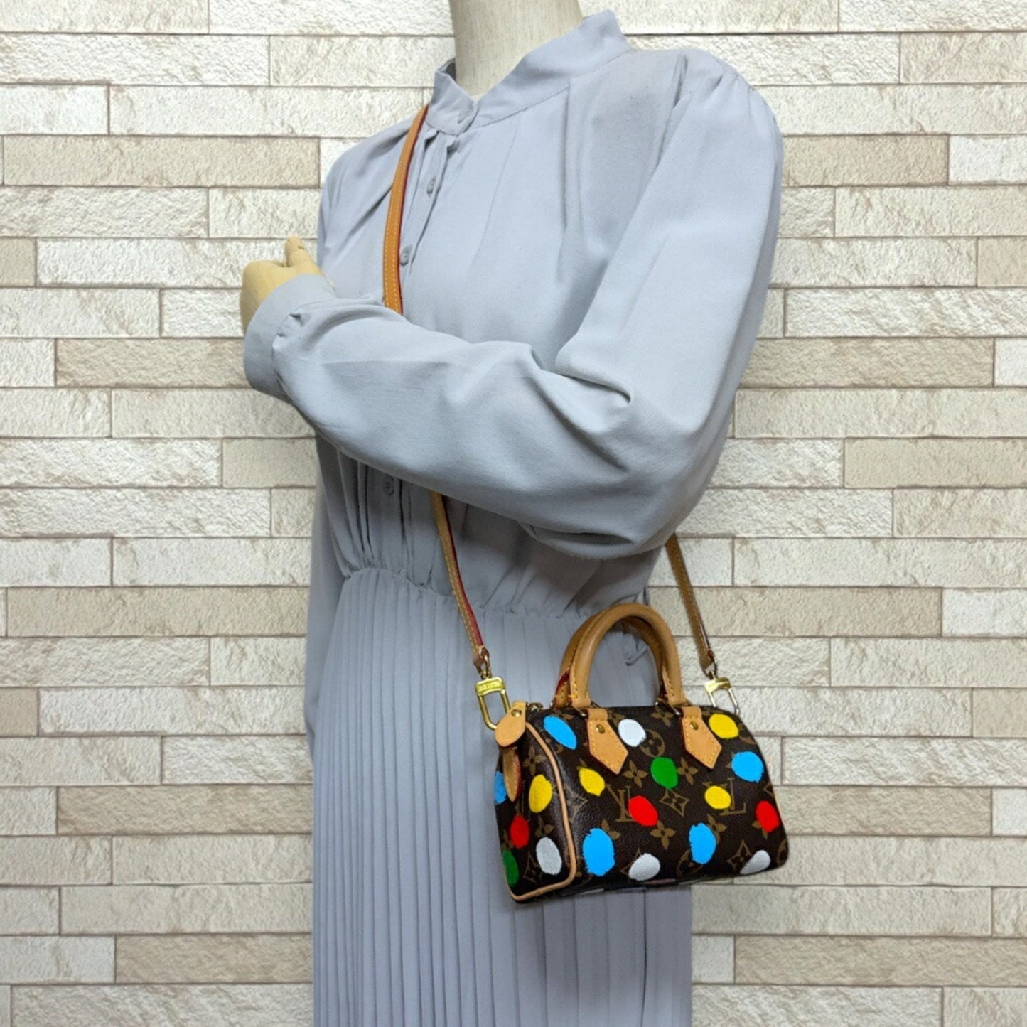 Louis Vuitton Yayoi Kusama Brown Multi-Color Monogram Shoulder Bag