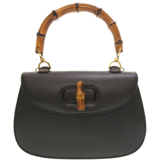 Gucci Black Bamboo Handbag ()