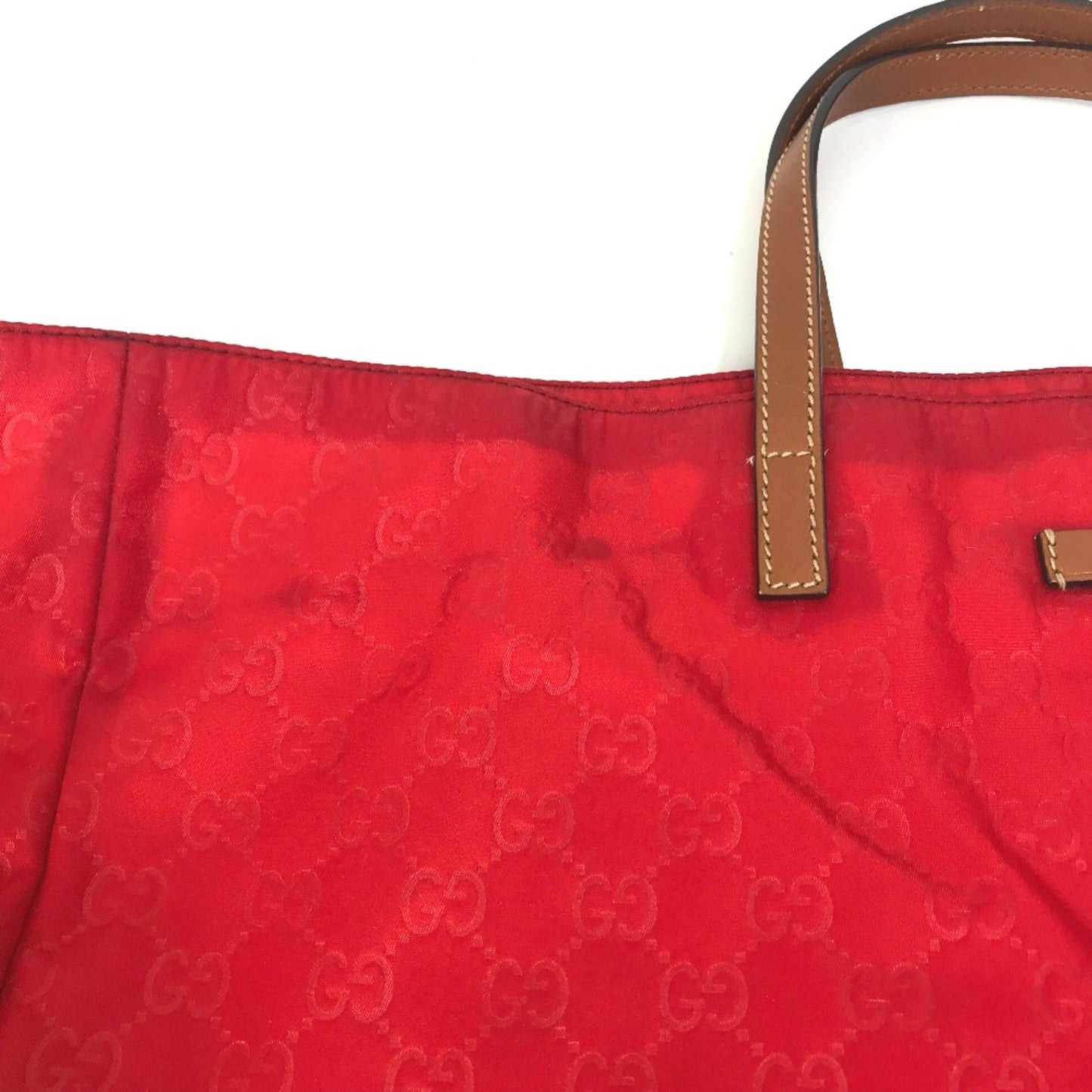 Gucci Red Cloth Tote Bag