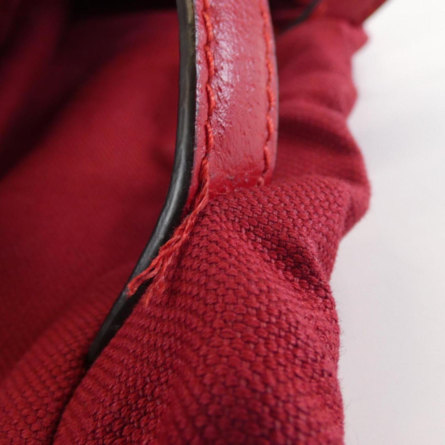 Gucci Blue Red Color White Canvas Leather Backpack