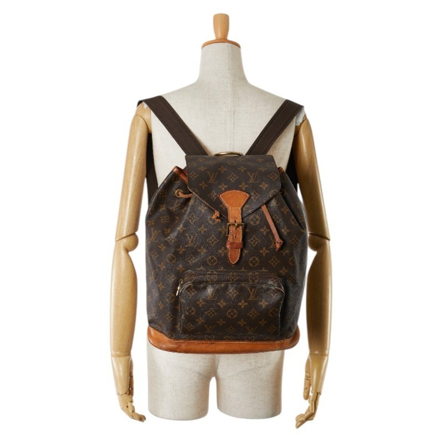 Louis Vuitton Brown Pvc Leather Backpack