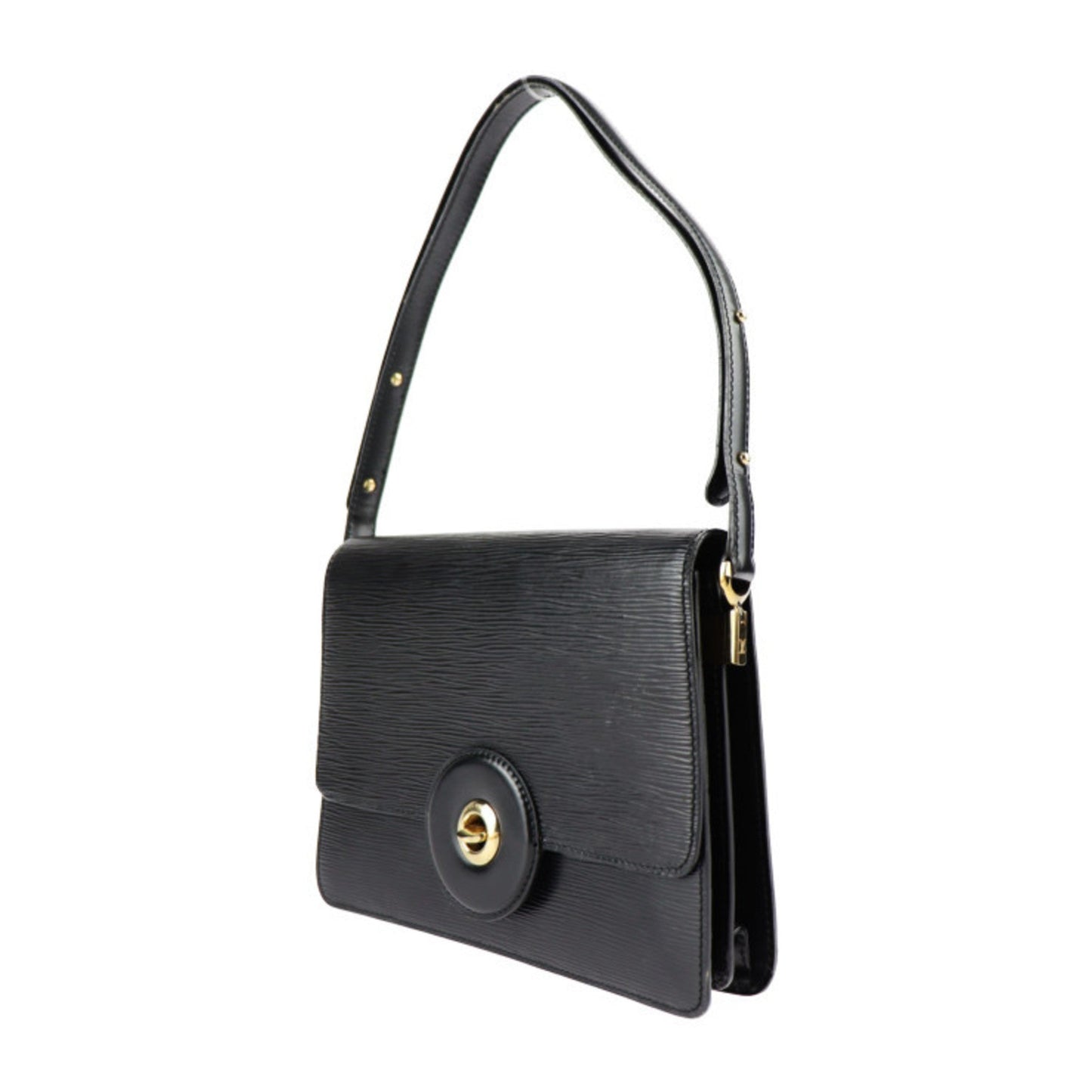 Louis Vuitton Black Epi Leather Handbag Shoulder Bag Tote Bag