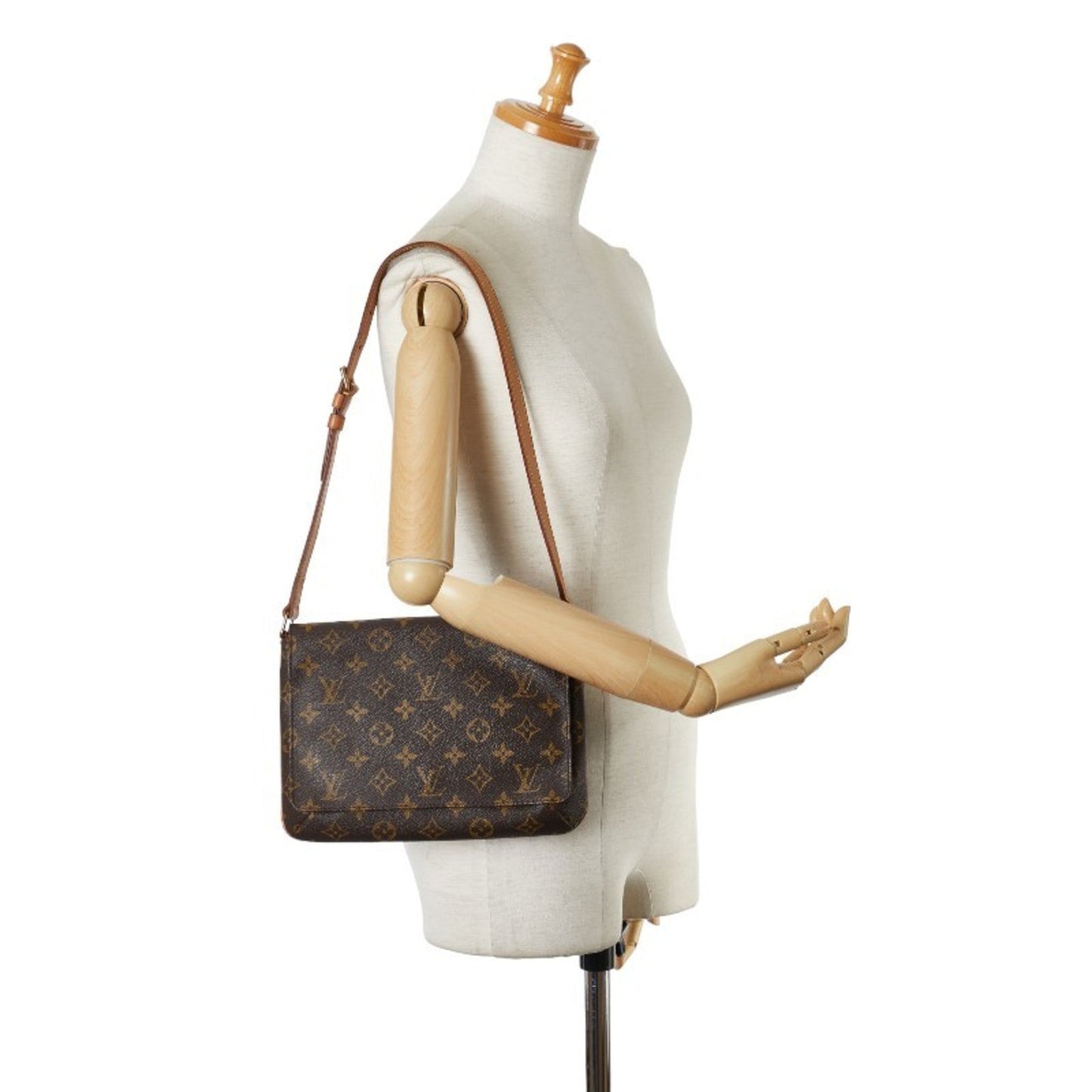 Louis Vuitton Brown Pvc Leather Handbag Shoulder Bag