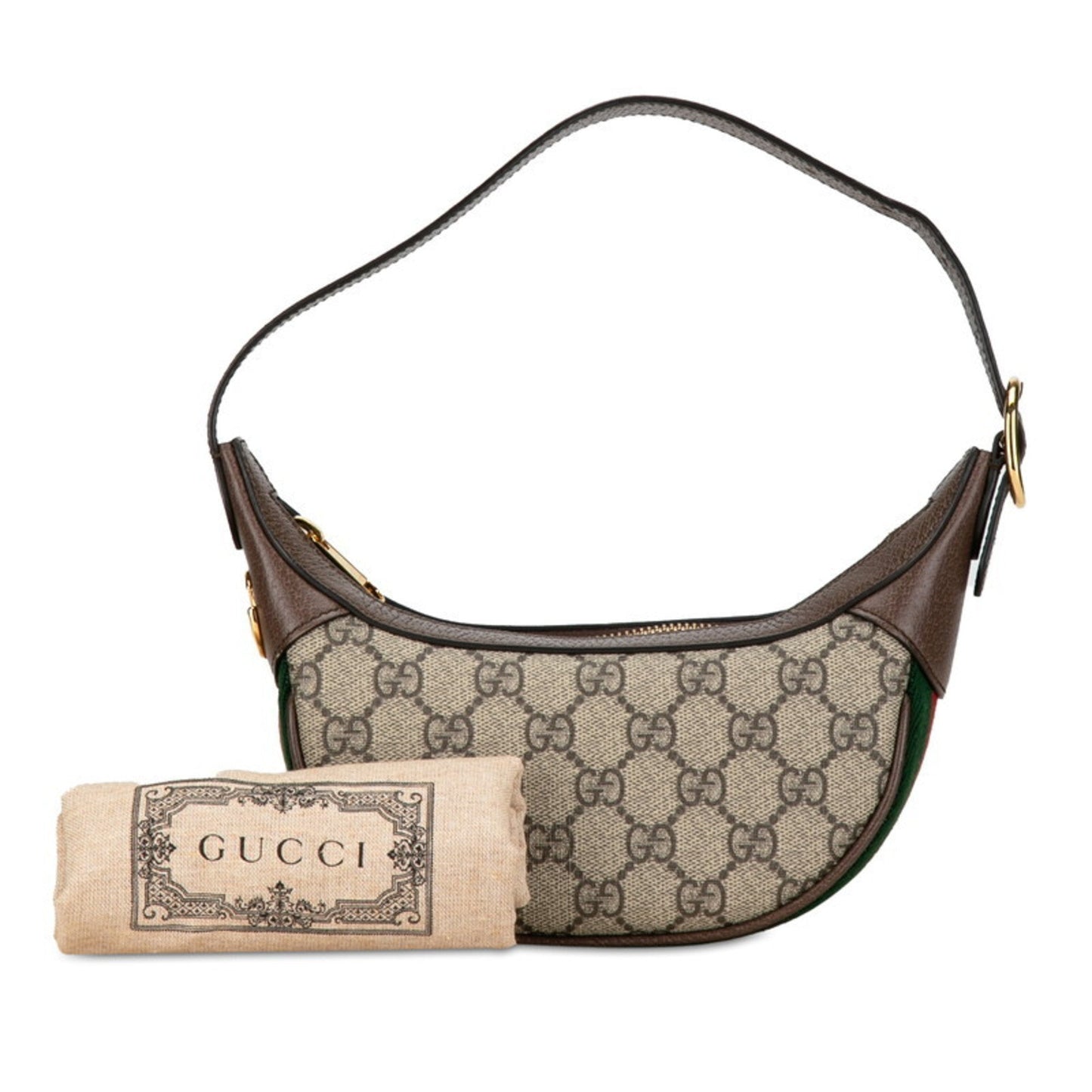 Gucci Beige Brown Pvc Leather Handbag