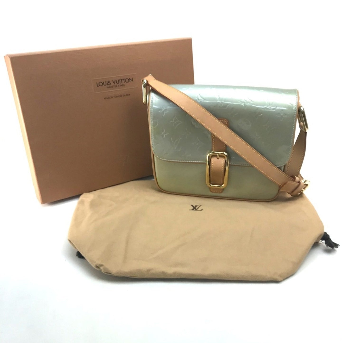 Louis Vuitton Green Leather Shoulder Bag