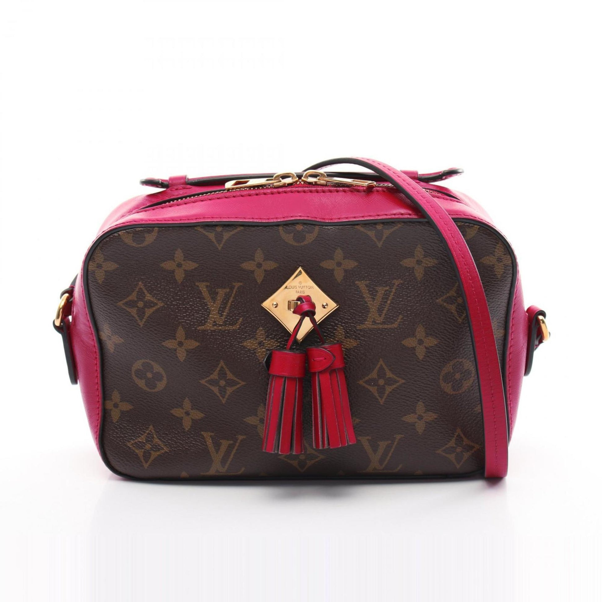 Louis Vuitton Brown Freesia Pink Monogram Pvc Coated Canvas Leather Shoulder Bag ()
