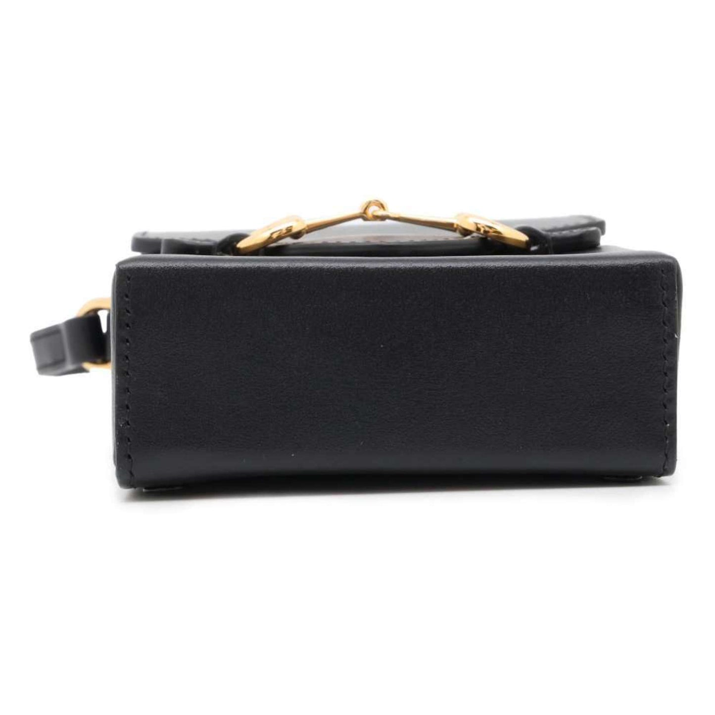 Gucci Horsebit Black Leather Shoulder Bag