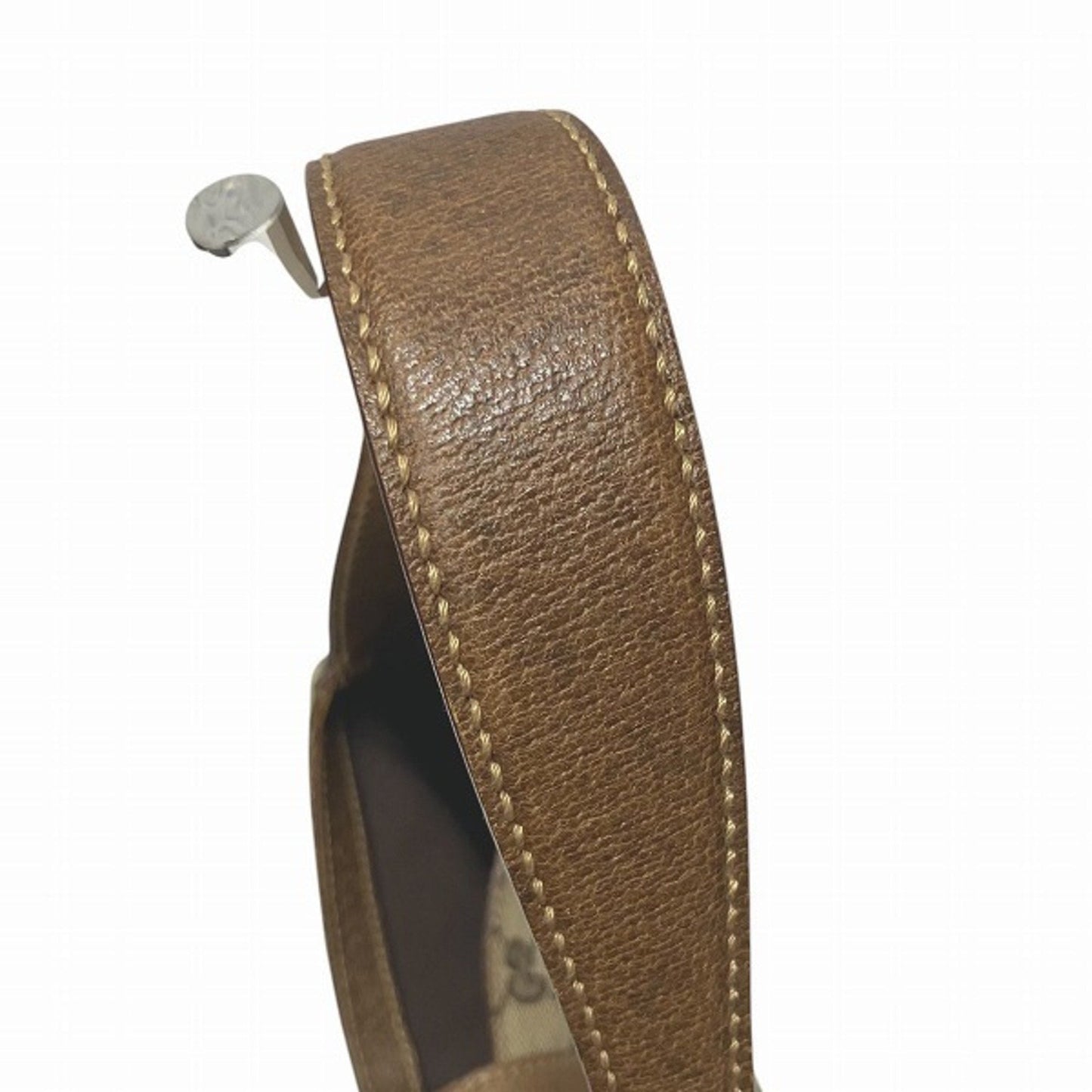 Gucci Brown Gg Canvas Leather Shoulder Bag
