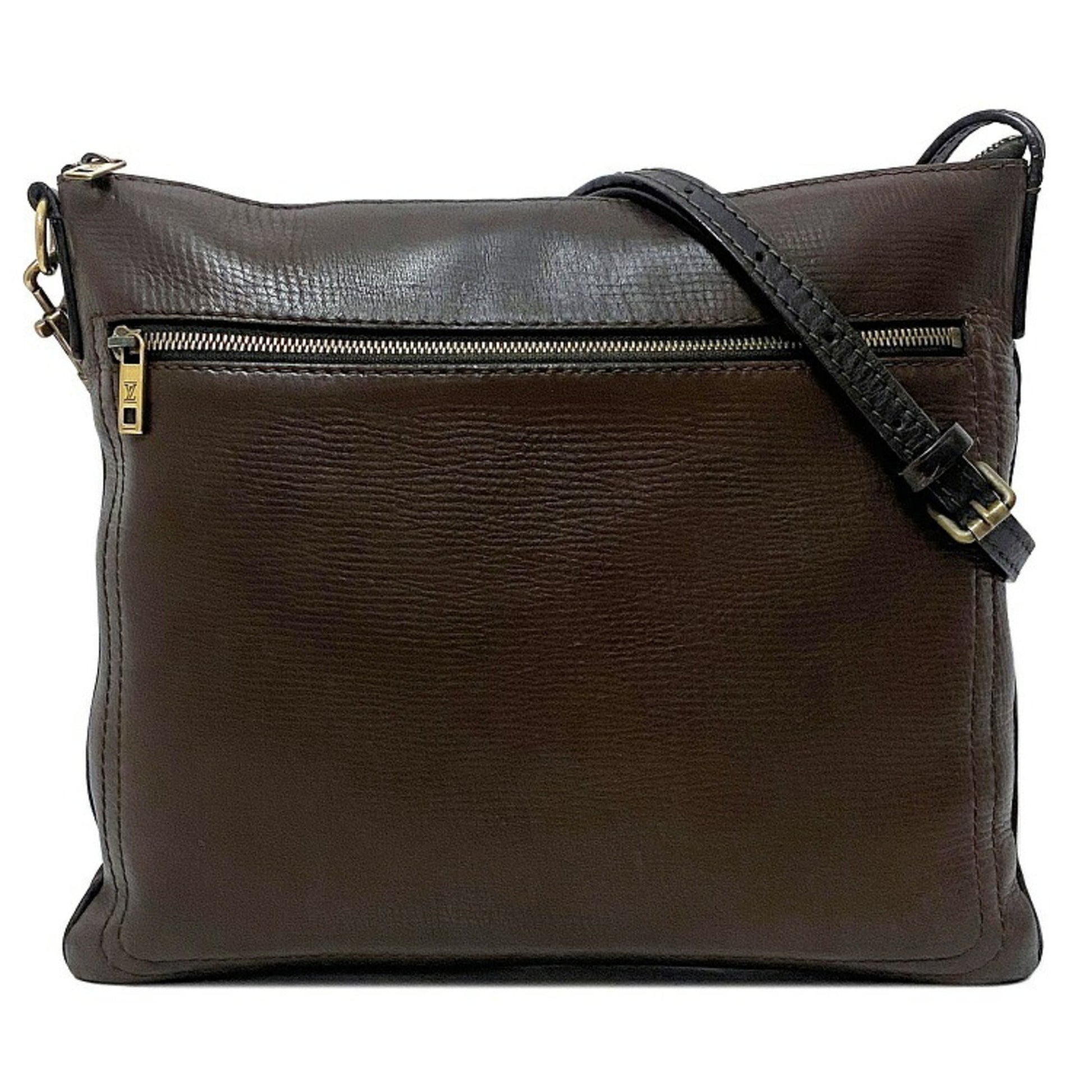 Louis Vuitton Utah Brown Coffee Leather Shoulder Bag ()