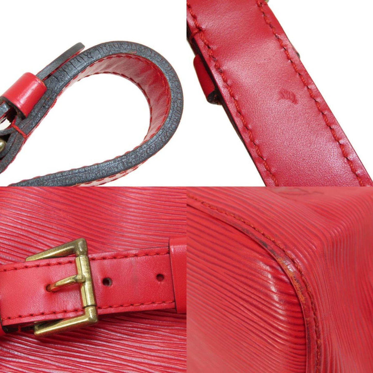 Louis Vuitton Epi Castilian Red Epi Leather Shoulder Bag