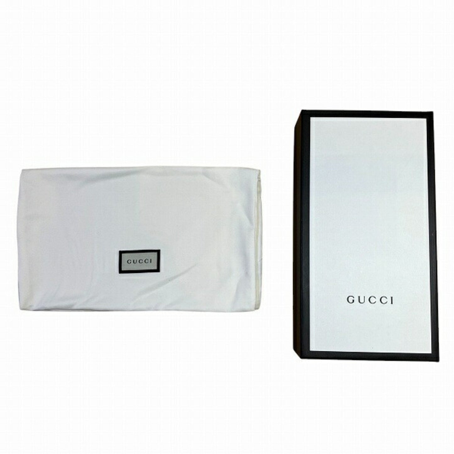 Gucci Black Leather Long Wallet (Tri-Fold)