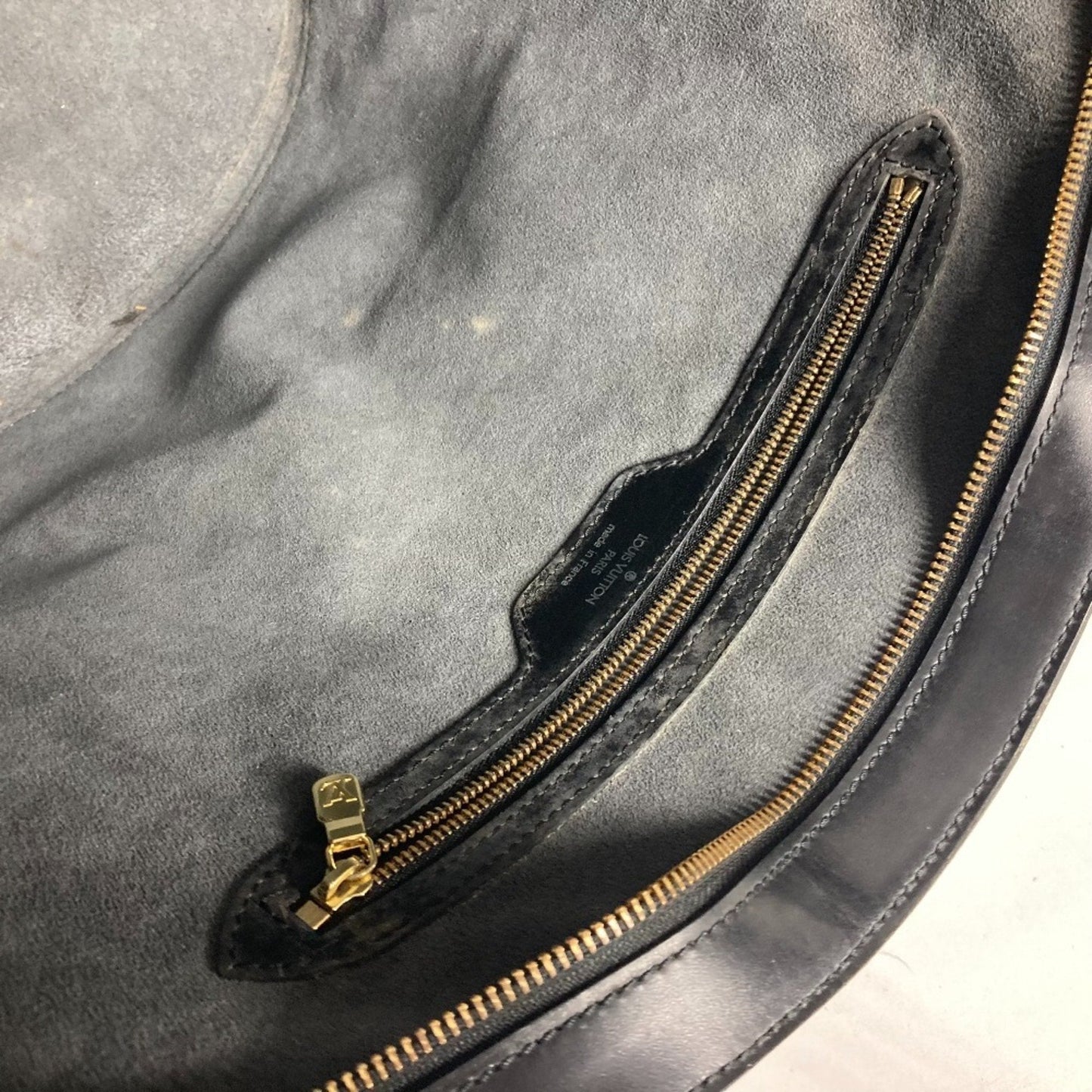 Louis Vuitton Black Epi Leather Shoulder Bag Tote Bag