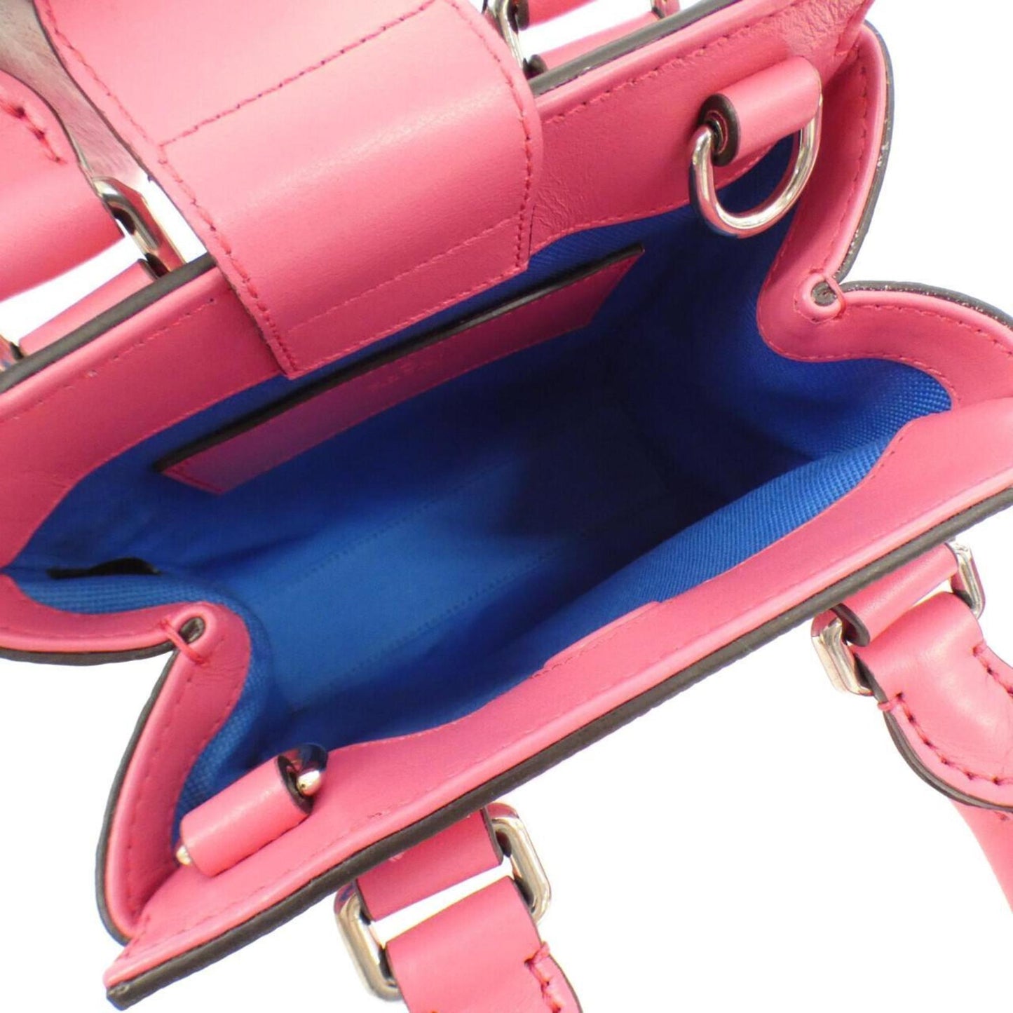 Gucci Blue Pink Embossed Handbag