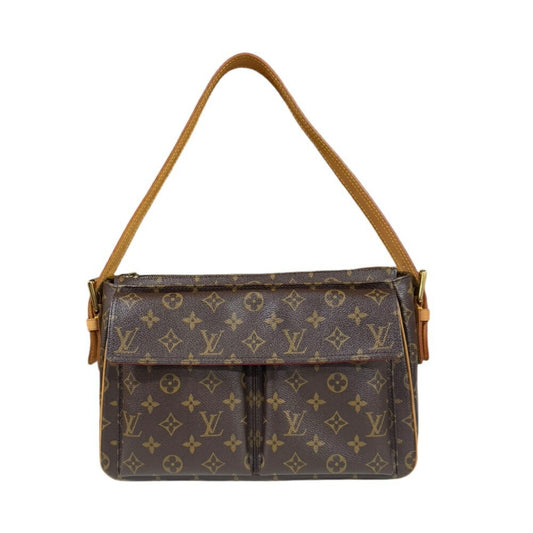 Louis Vuitton Brown Monogram Canvas Shoulder Bag ()