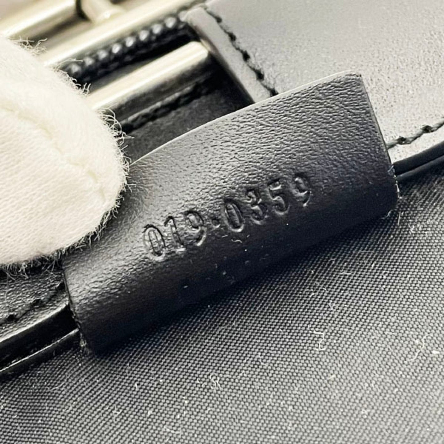 Gucci Black Nylon Leather Pouch