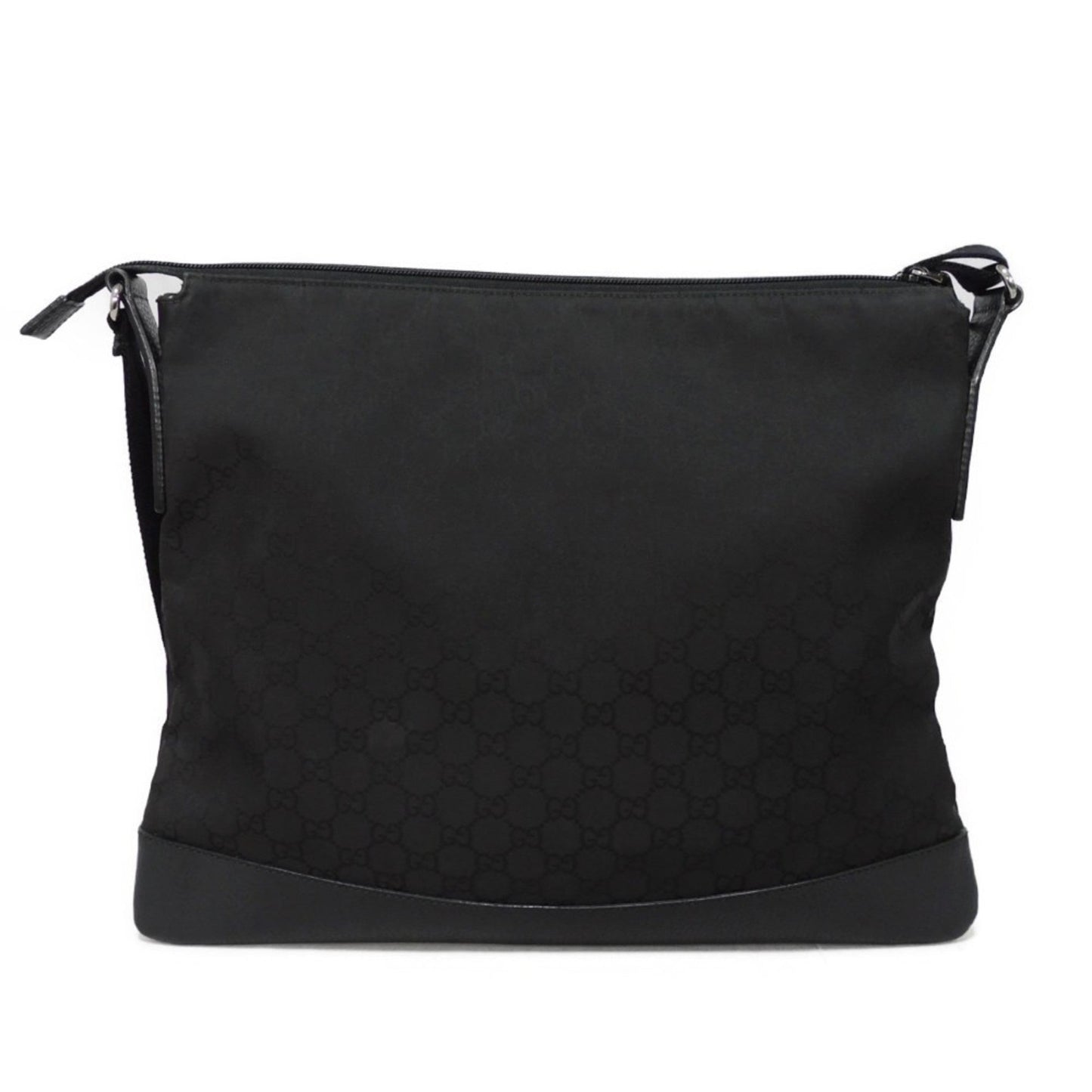Gucci Black Nylon Canvas Leather Messenger Bag Shoulder Bag