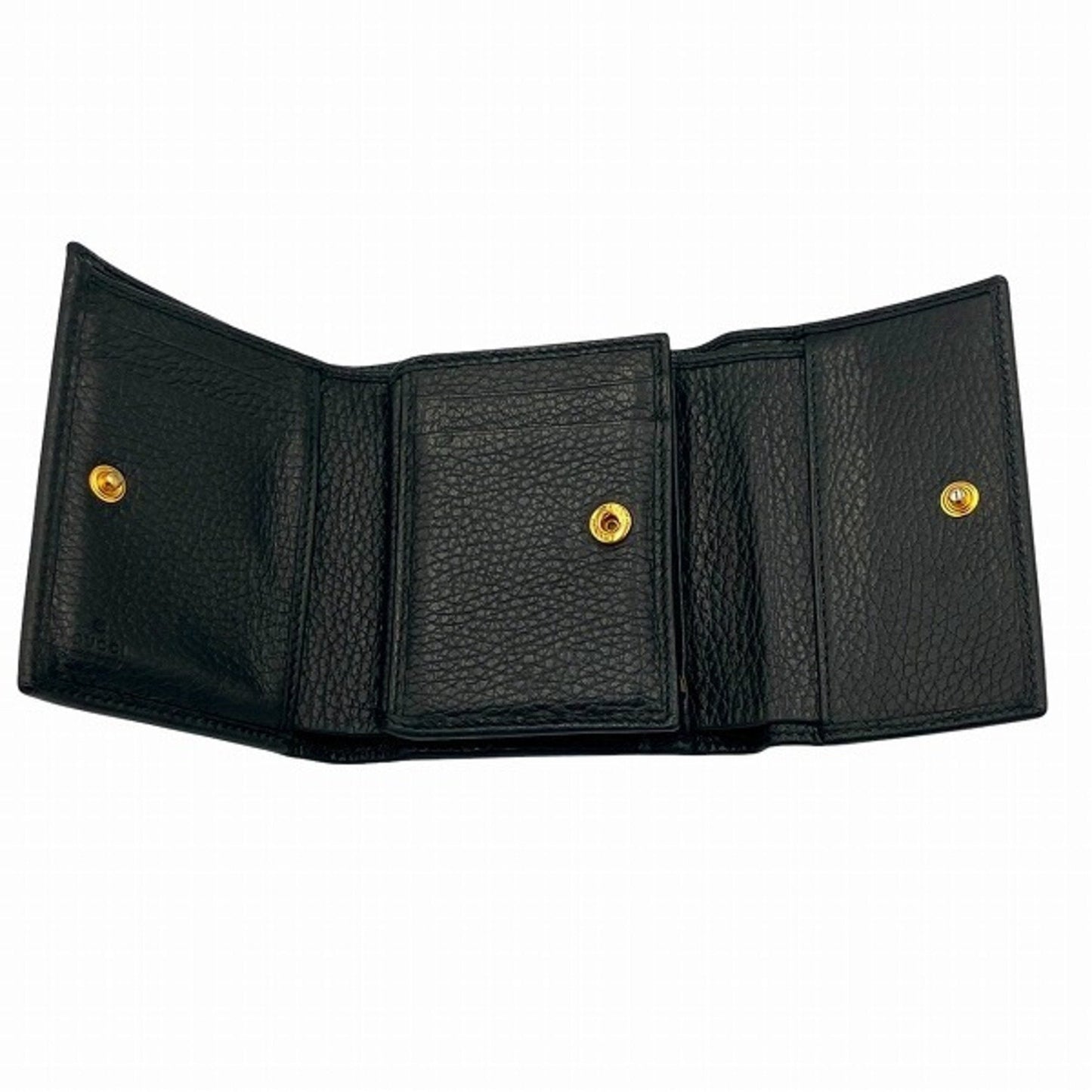 Gucci Black Leather Wallet (Tri-Fold)