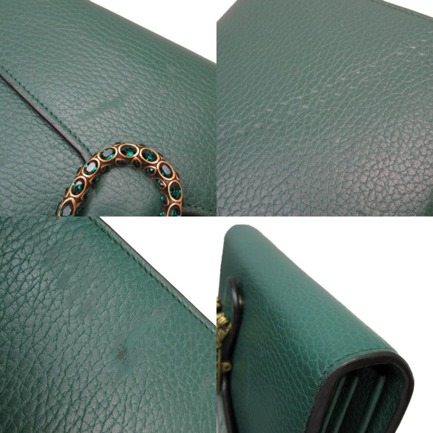 Gucci Green Leather Shoulder Bag