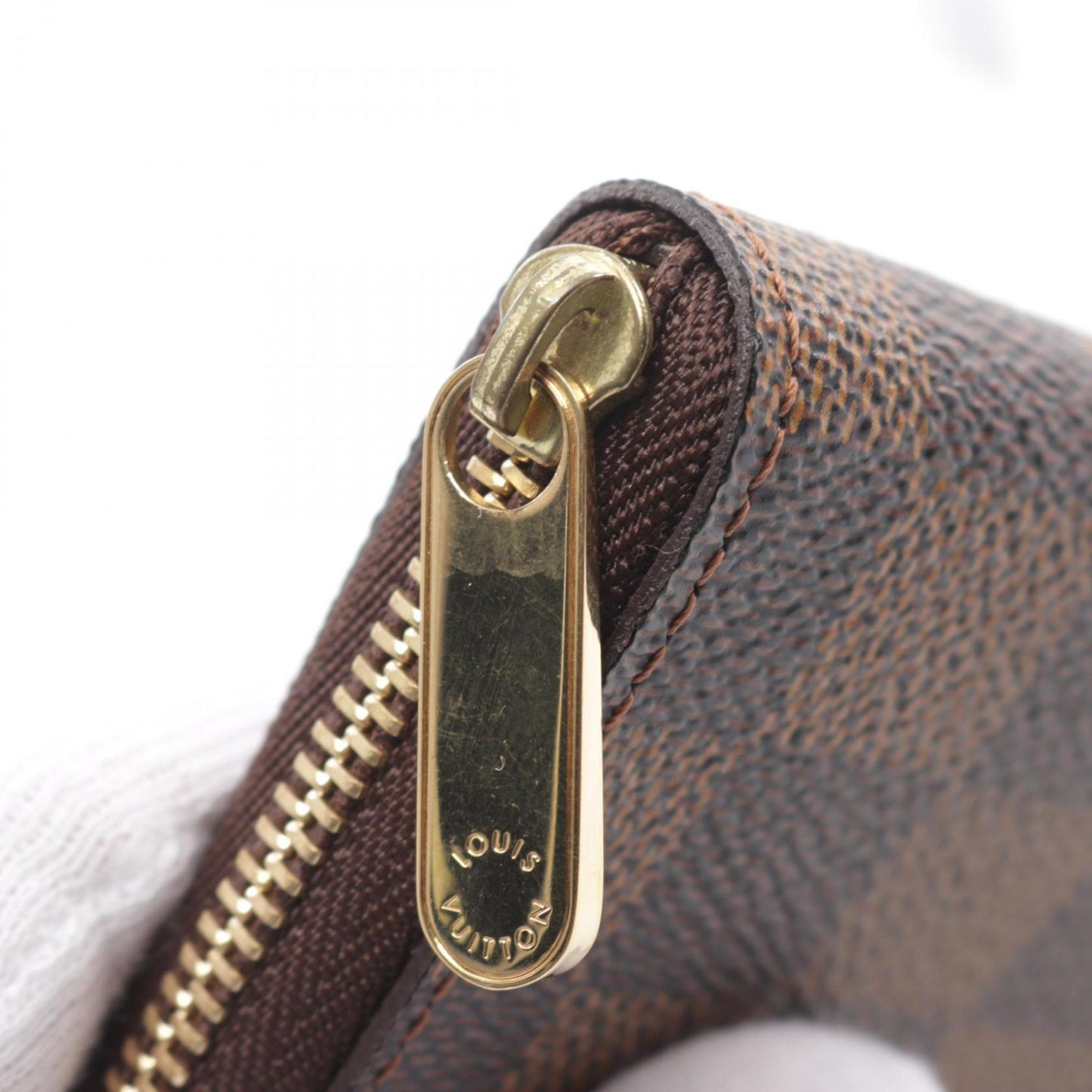 Louis Vuitton Damier Brown Coated Canvas Chain/Shoulder Wallet