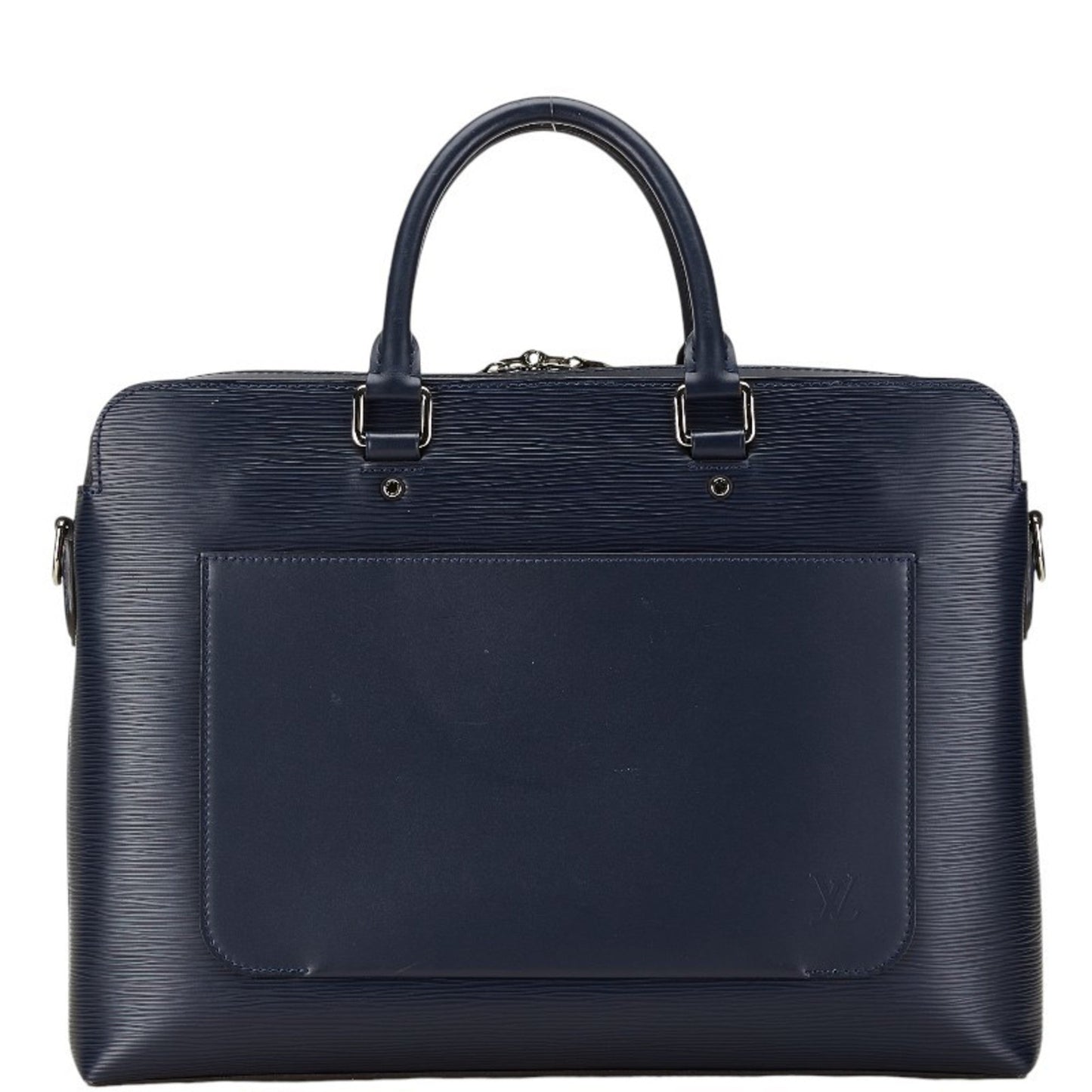 Louis Vuitton Navy Navy Blue Leather Shoulder Bag