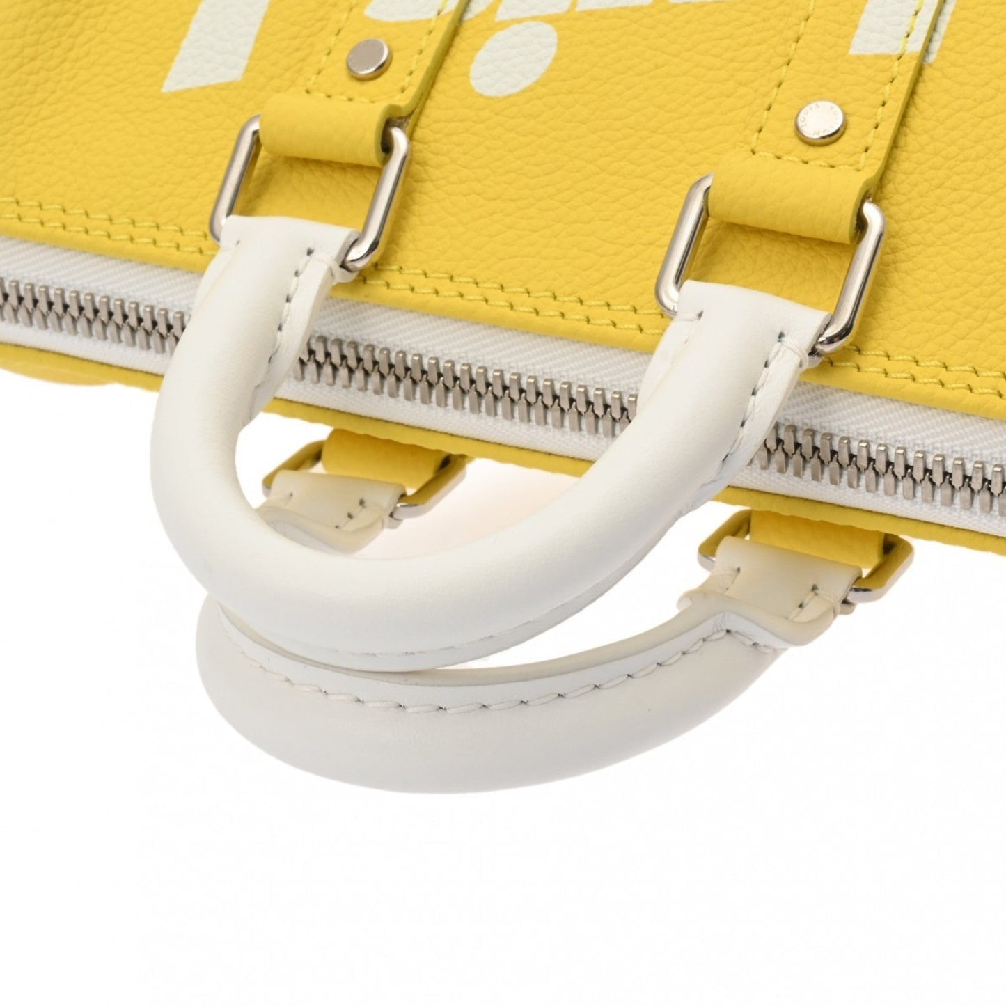 Louis Vuitton White Yellow Leather Shoulder Bag