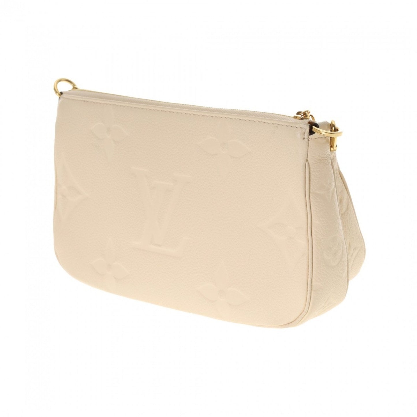 Louis Vuitton Cream Leather Pouch Shoulder Bag