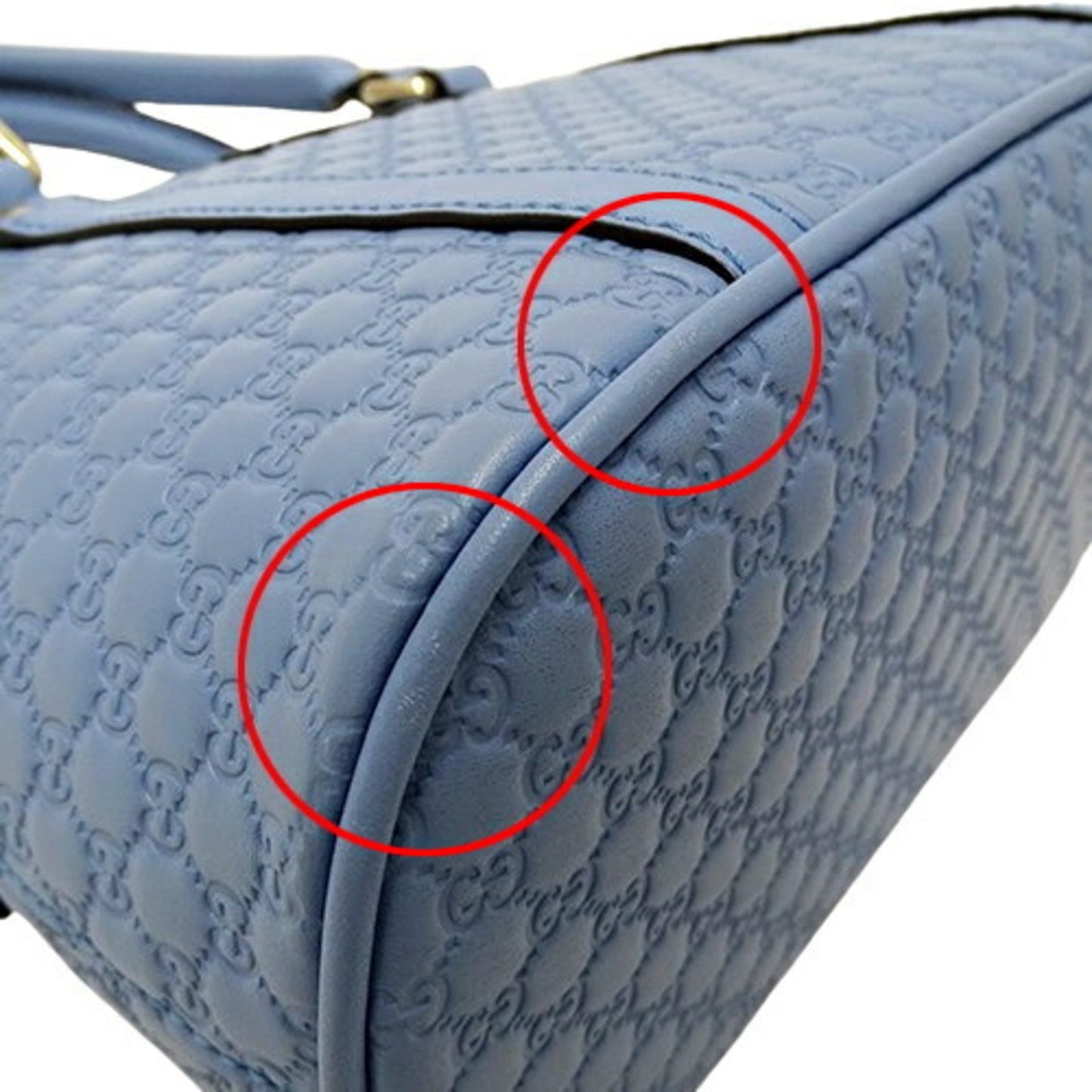 Gucci Light Blue Leather Handbag Shoulder Bag