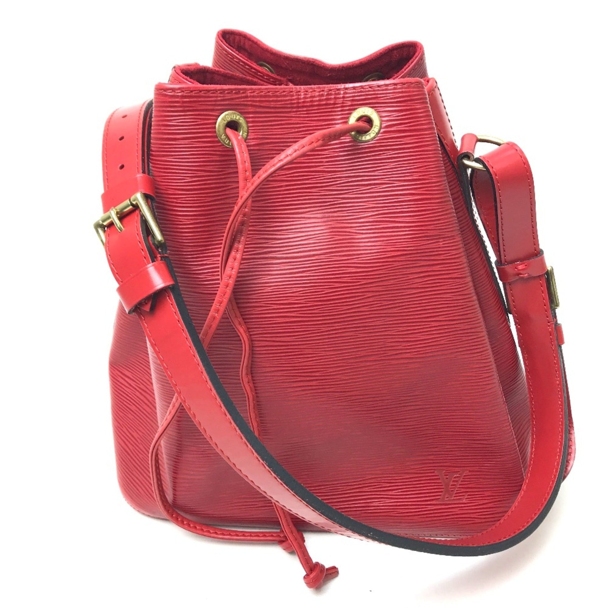 Louis Vuitton Red Leather Shoulder Bag ()