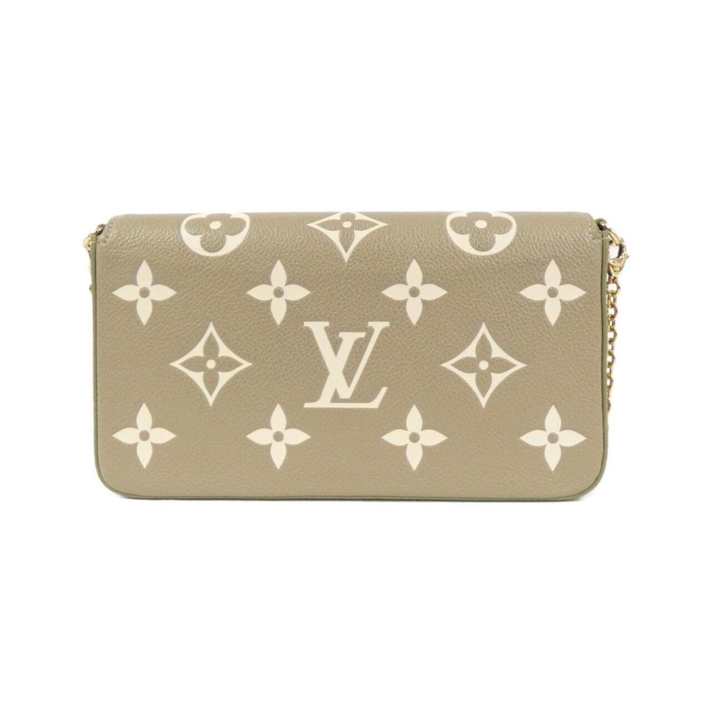 Louis Vuitton Cream Khaki Leather Pochette Shoulder Bag