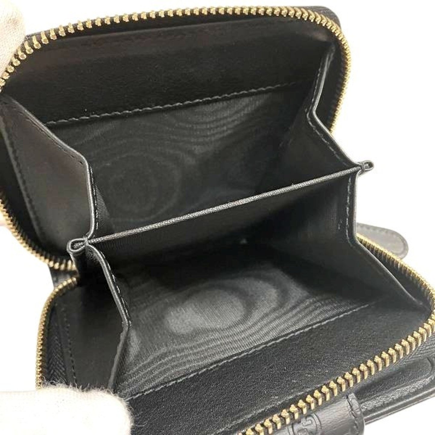 Gucci Black Leather Long Wallet (Bi-Fold)