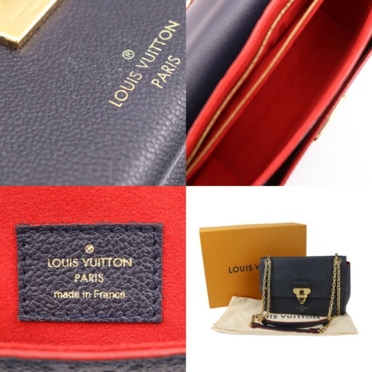 Louis Vuitton Marine Rouge Monogram Empreinte Handbag Pochette Shoulder Bag