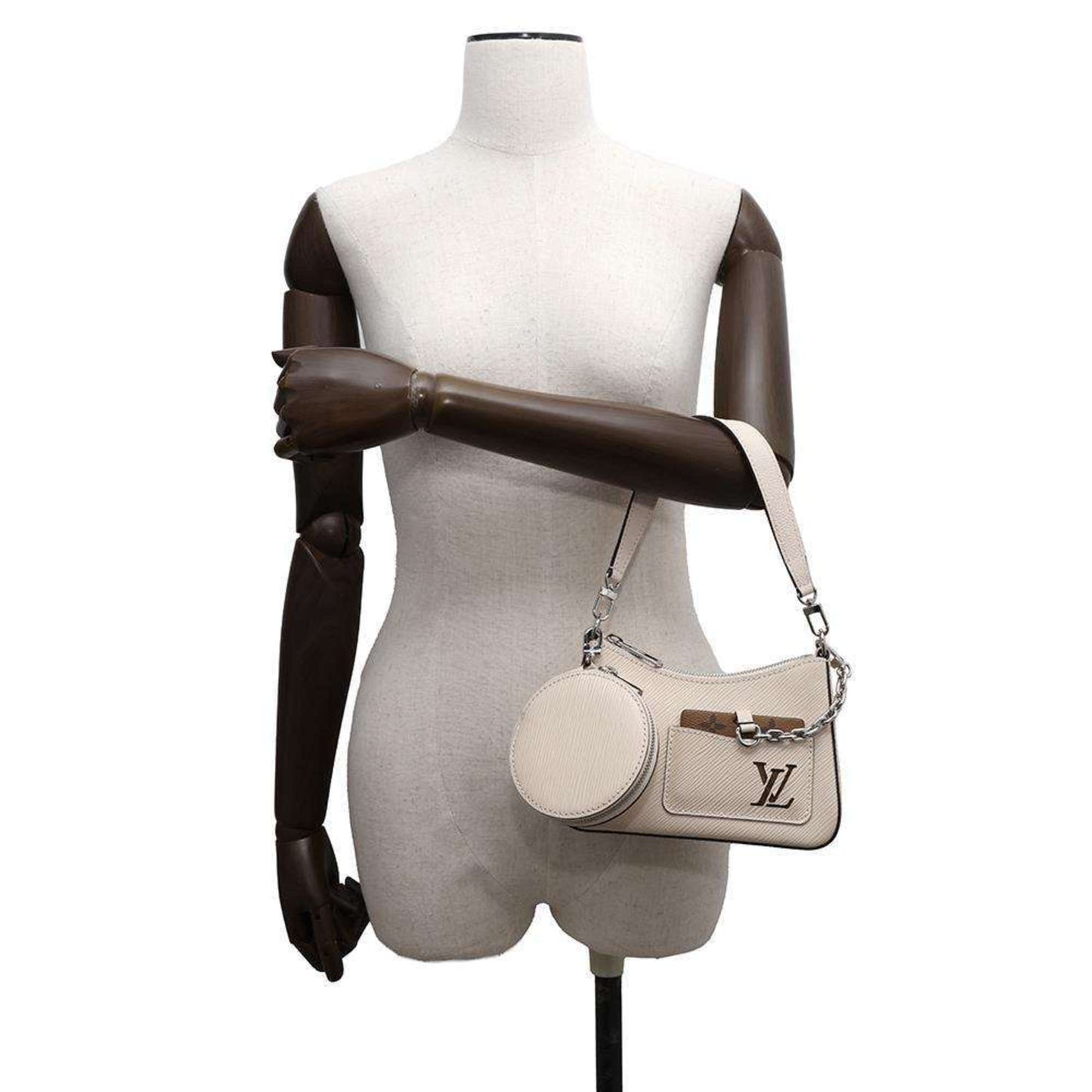 Louis Vuitton Epi Silver Epi Leather Handbag Shoulder Bag