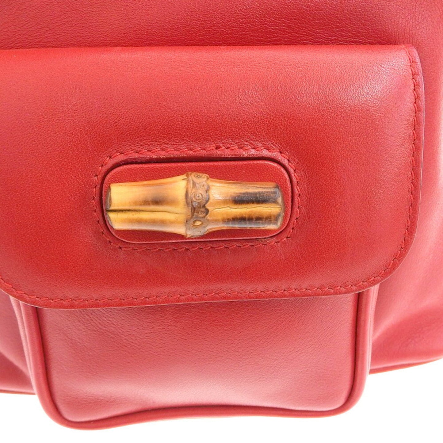 Gucci Red Color Leather Backpack