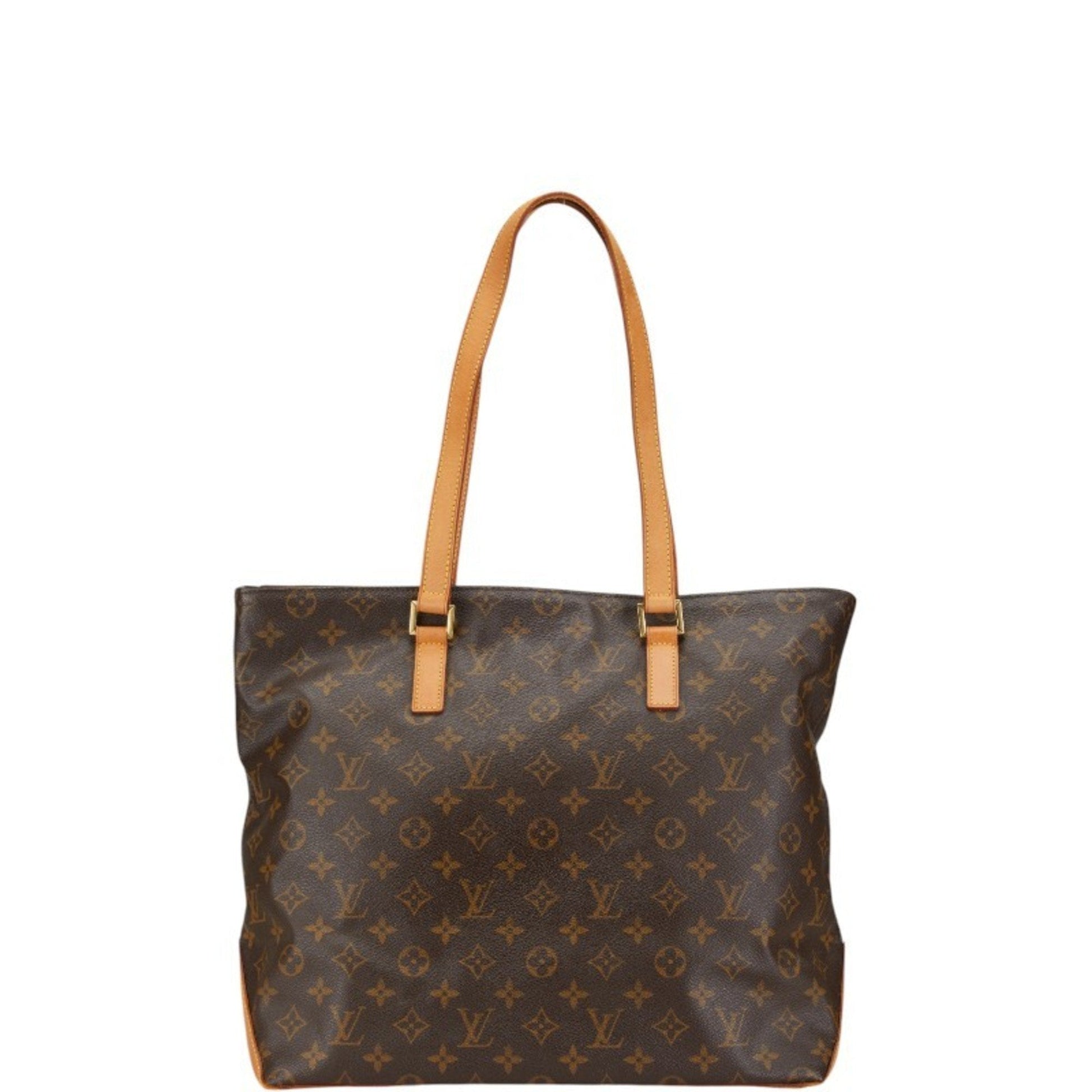 Louis Vuitton Brown Pvc Leather Shoulder Bag Tote Bag ()